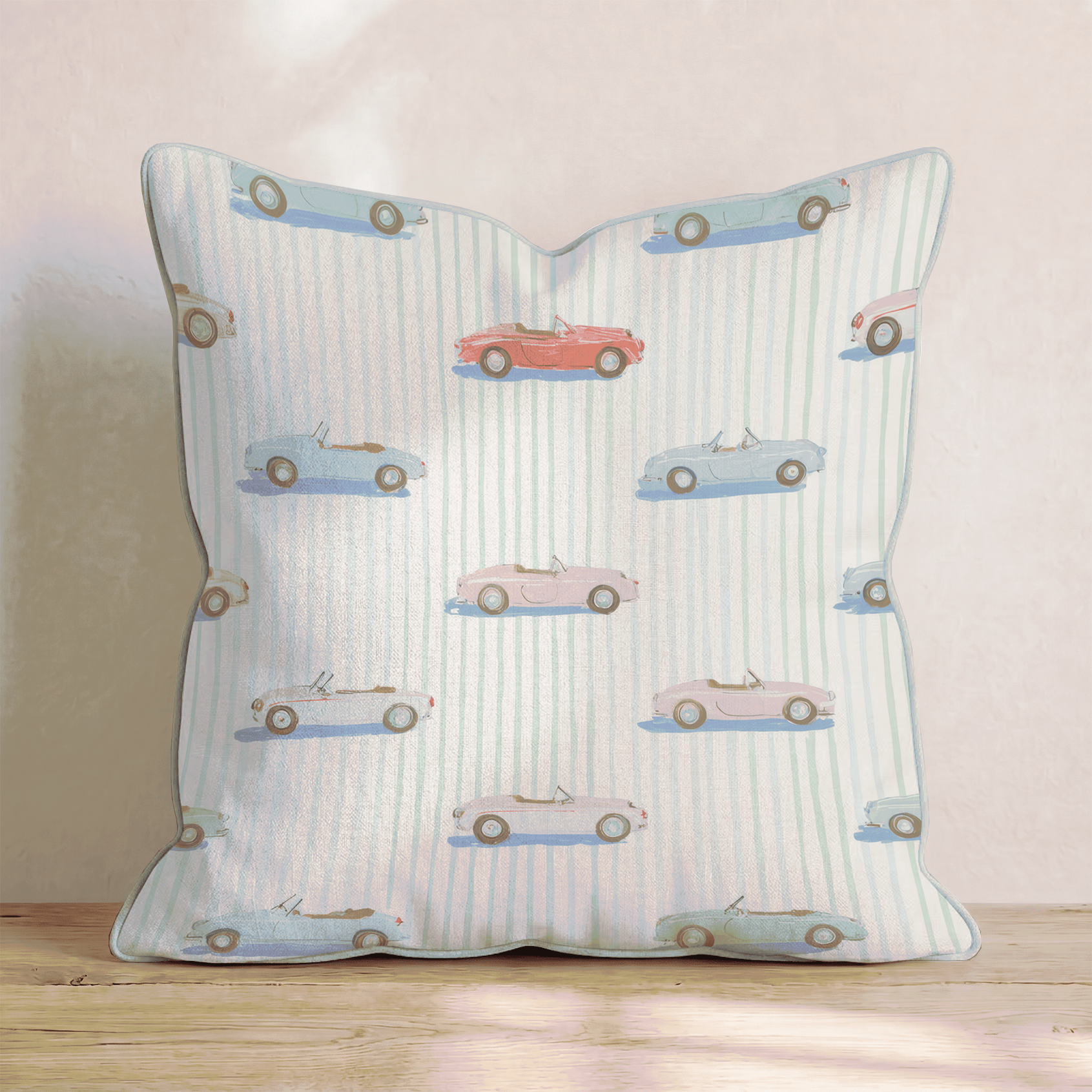Convertibles & Stripes Throw Pillow - Benton Lane Home - Hillcroft Home