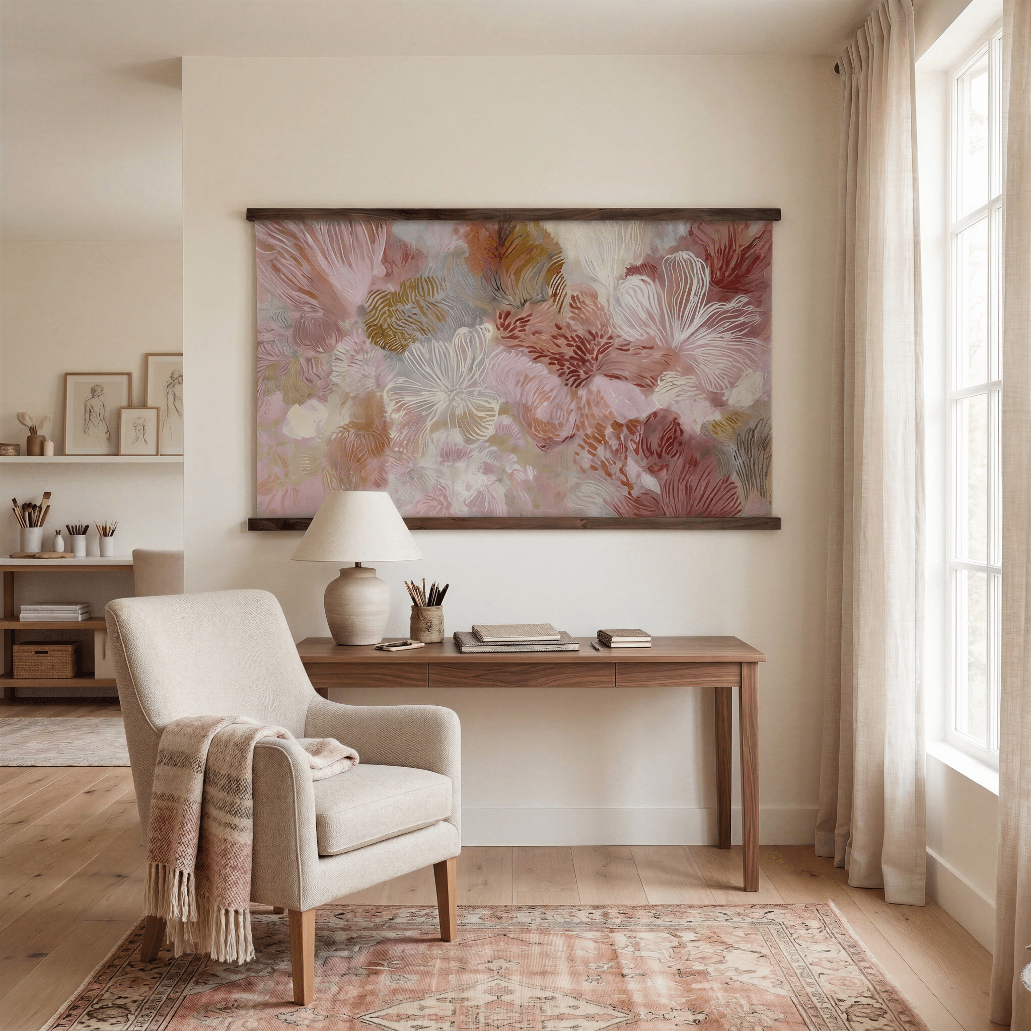 Coral Botanicals - Tapestry - Benton Lane Home - Lemon Park