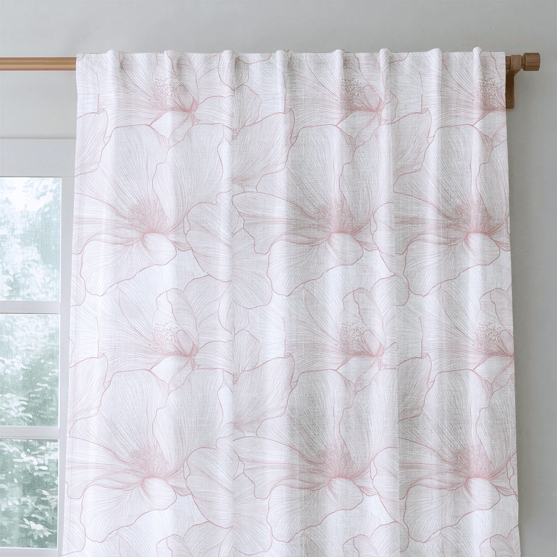 Coral Cabana - Drapery - Benton Lane Home - Lemon Park