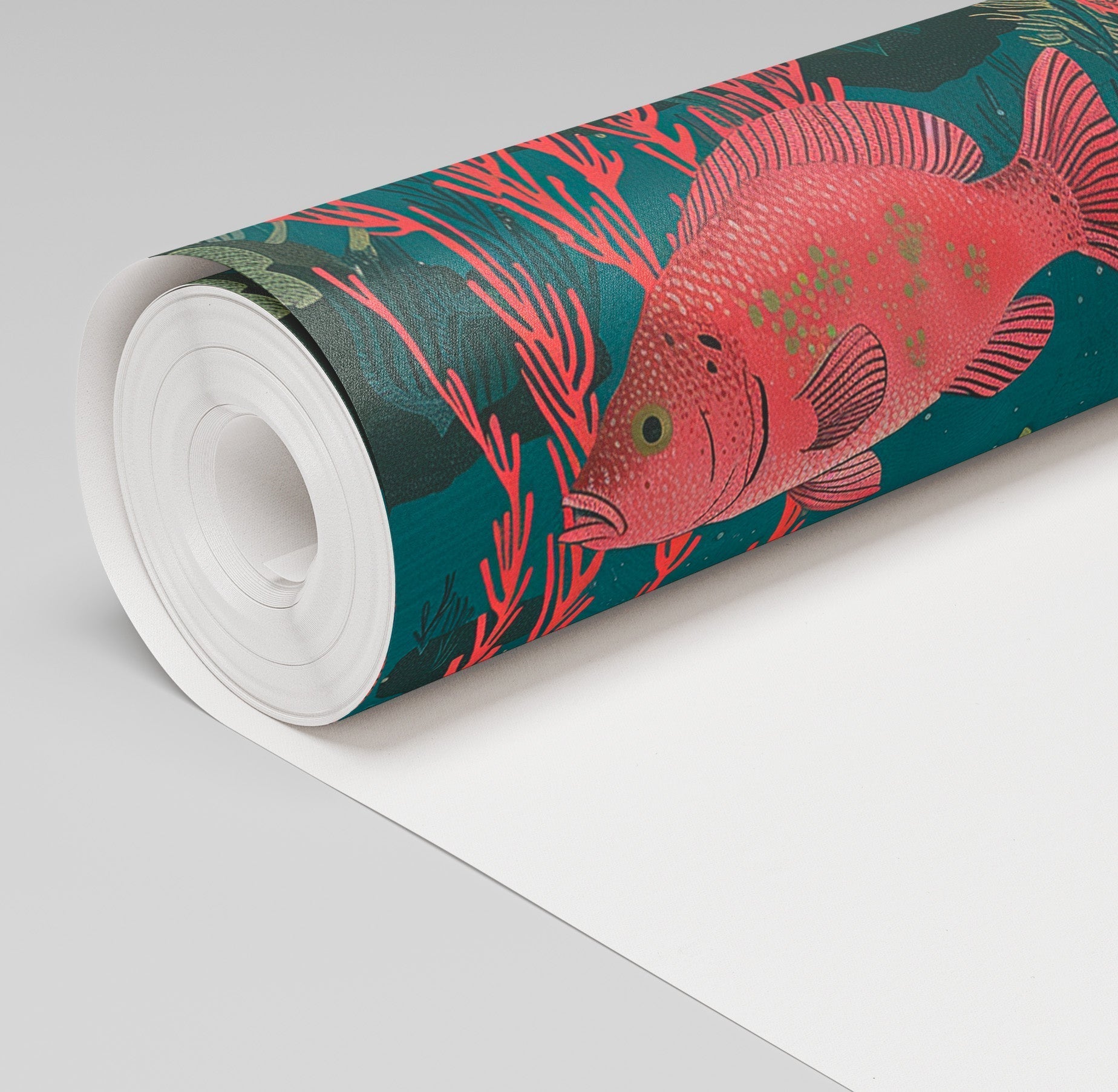 Coral Current Wallpaper - Benton Lane Home - Painted Paper