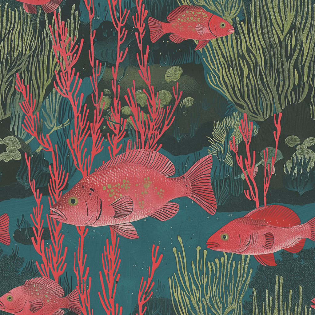 Coral Current Wallpaper - Benton Lane Home - Painted Paper