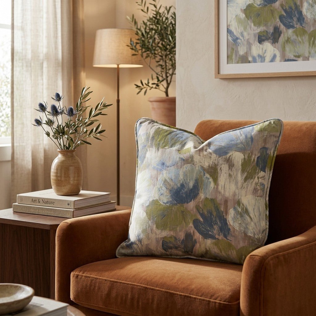 Cottage Abstract Throw Pillow - Benton Lane Home - Hillcroft Home