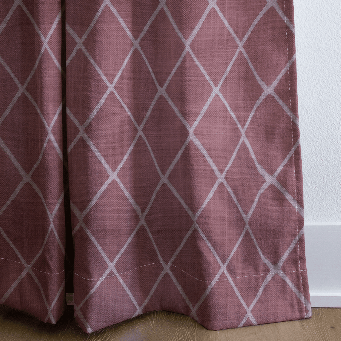 Cranberry Crisscross - Drapery - Benton Lane Home - Lemon Park