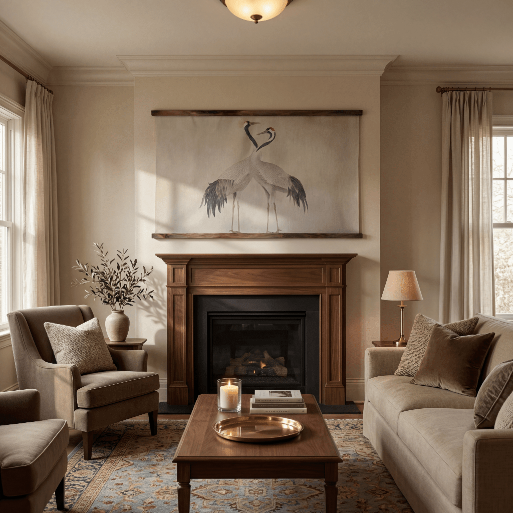 Crane Pair - Tapestry - Benton Lane Home - Painted Paper