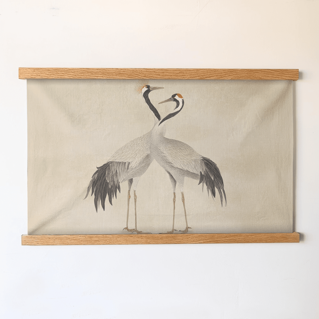 Crane Pair - Tapestry - Benton Lane Home - Painted Paper