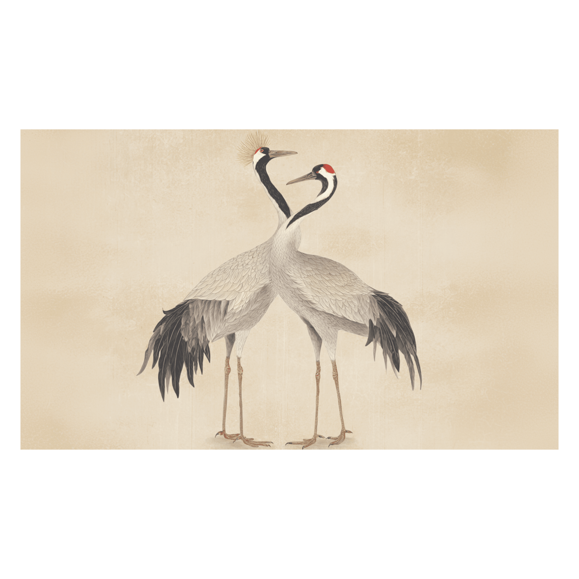 Crane Pair - Tapestry - Benton Lane Home - Painted Paper