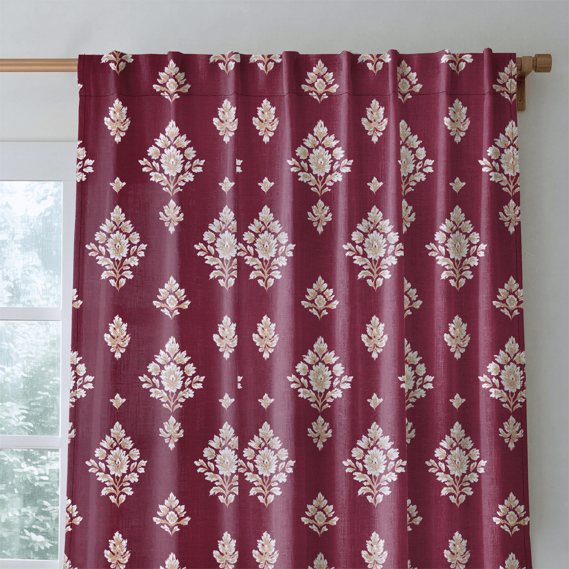Crimson Crest - Drapery - Benton Lane Home - Lemon Park