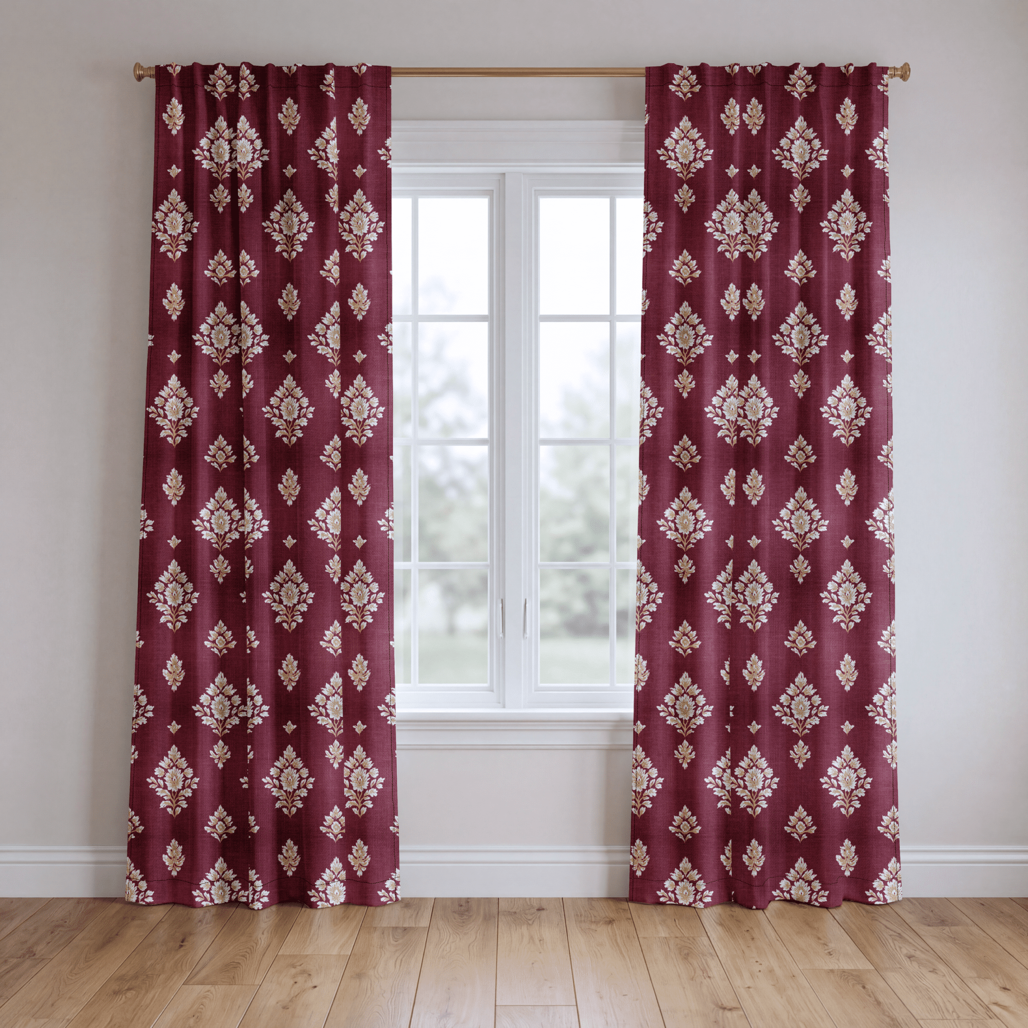 Crimson Crest - Drapery - Benton Lane Home - Lemon Park