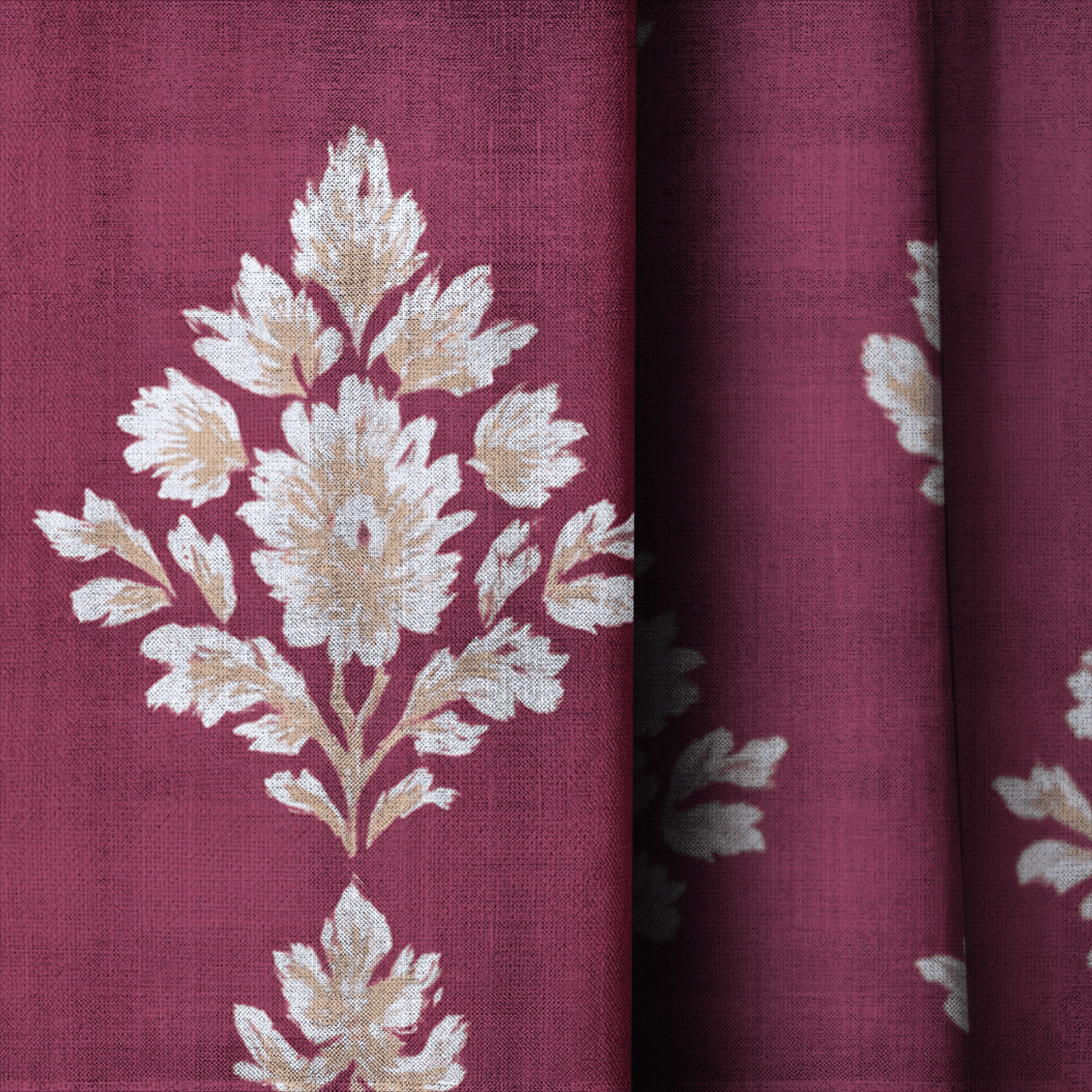 Crimson Crest - Drapery - Benton Lane Home - Lemon Park