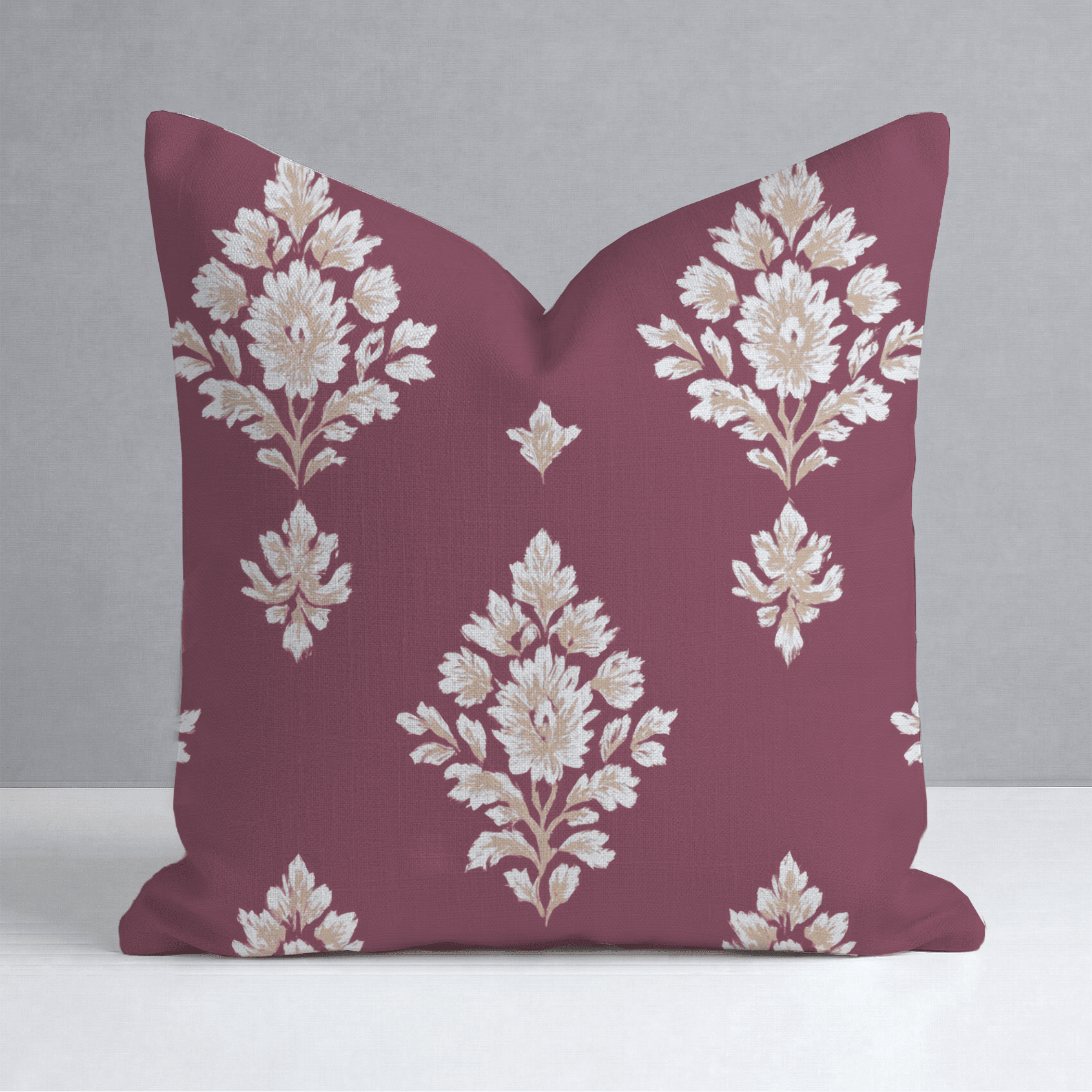 Crimson Crest Throw Pillow - Benton Lane Home - Lemon Park