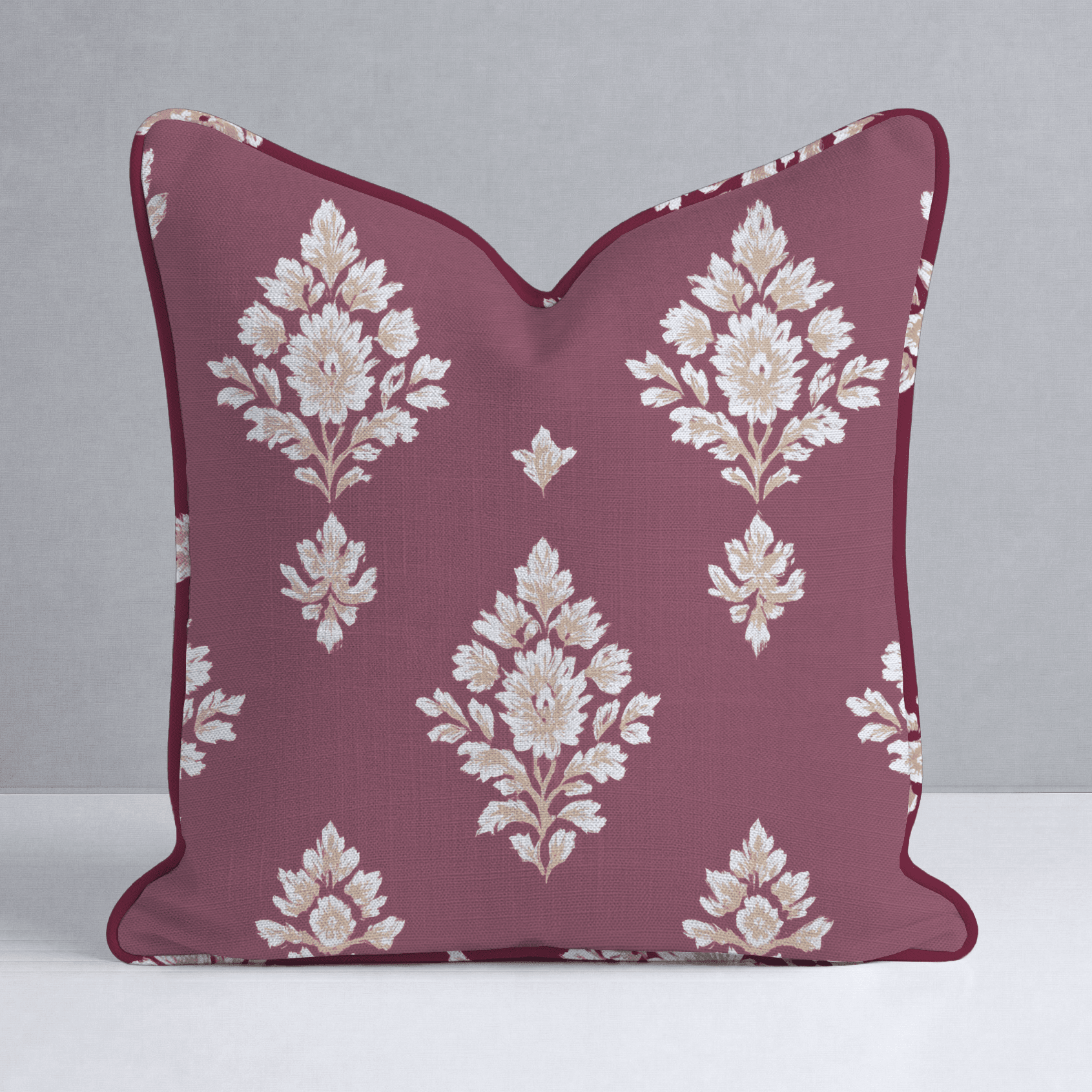 Crimson Crest Throw Pillow - Benton Lane Home - Lemon Park
