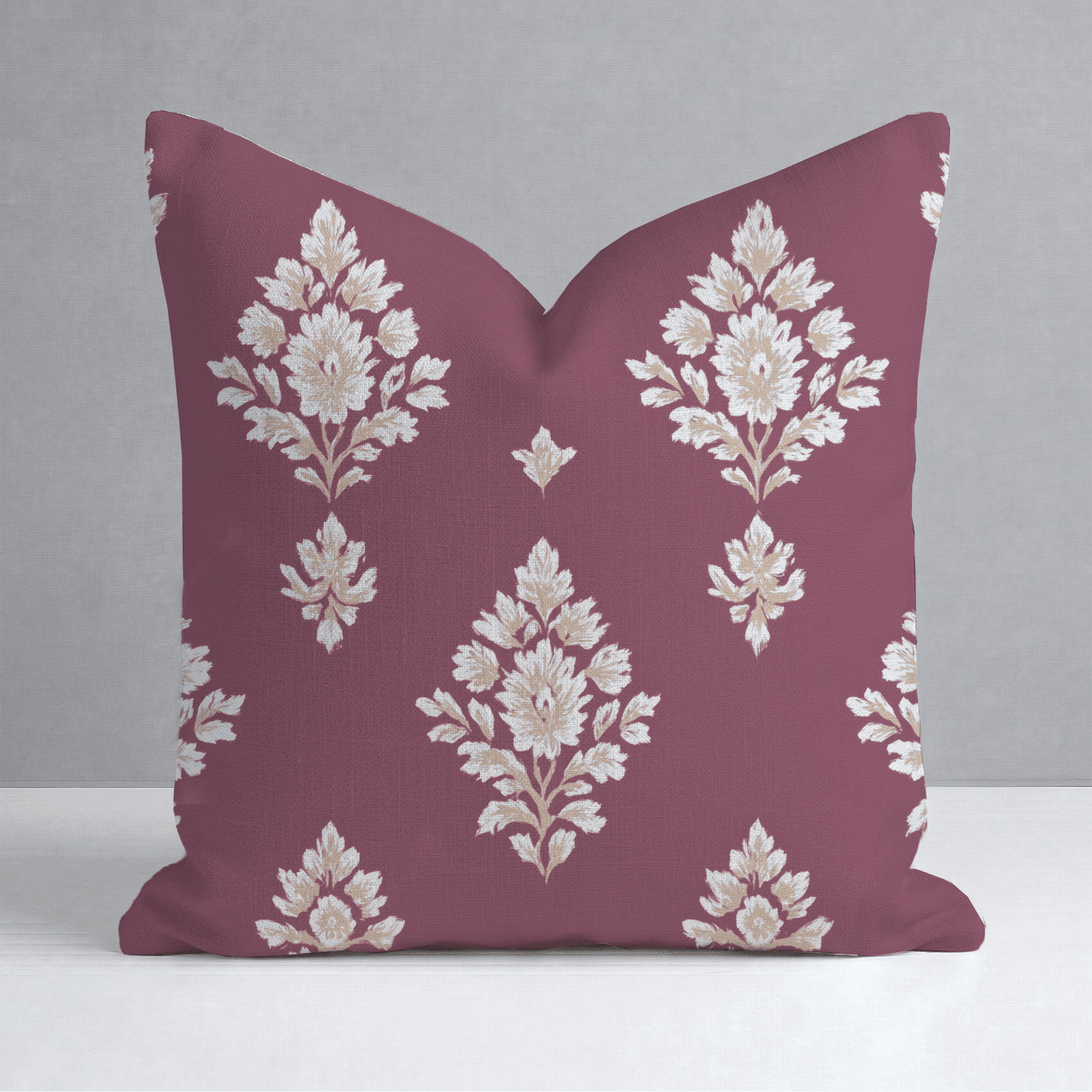 Crimson Crest Throw Pillow - Benton Lane Home - Lemon Park