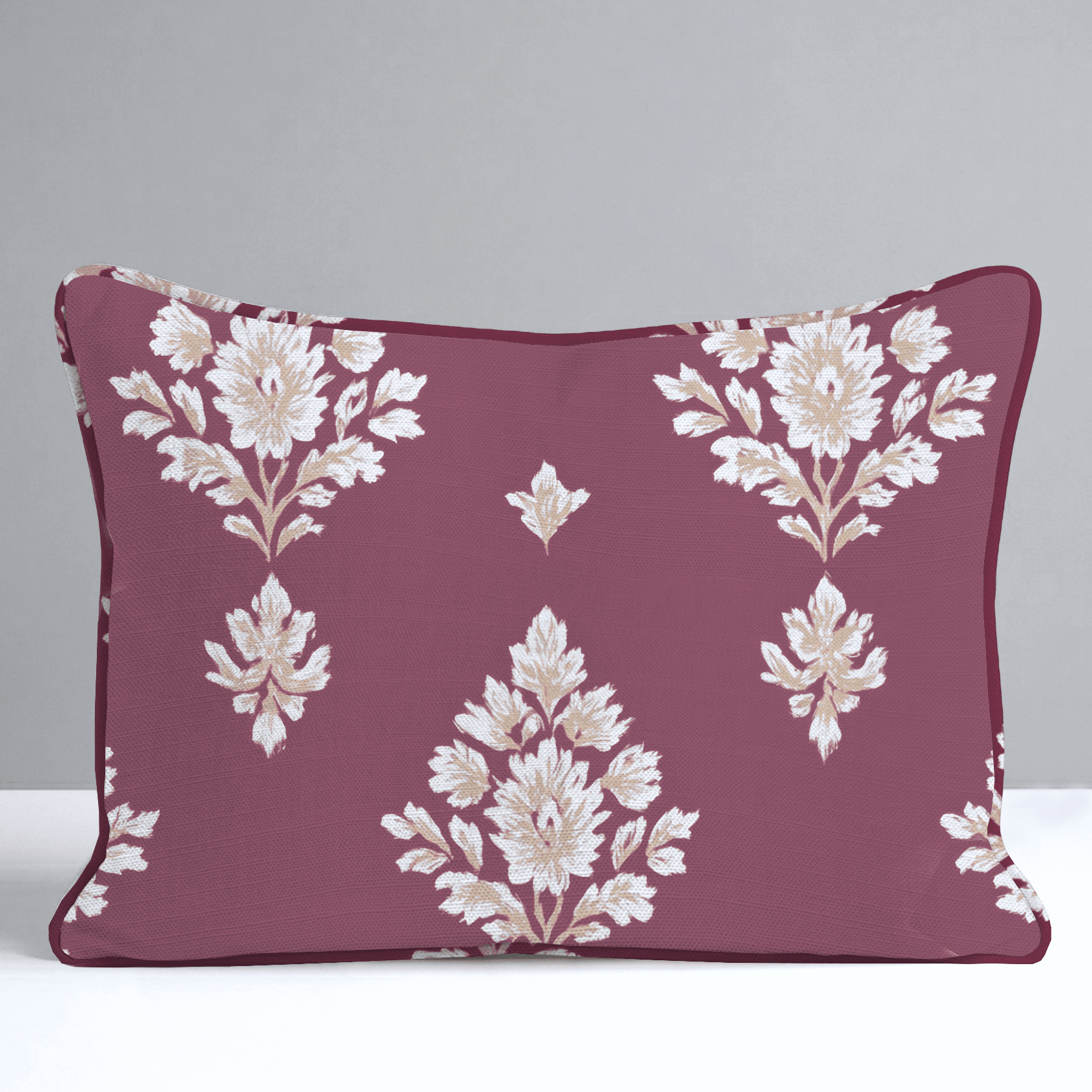 Crimson Crest Throw Pillow - Benton Lane Home - Lemon Park
