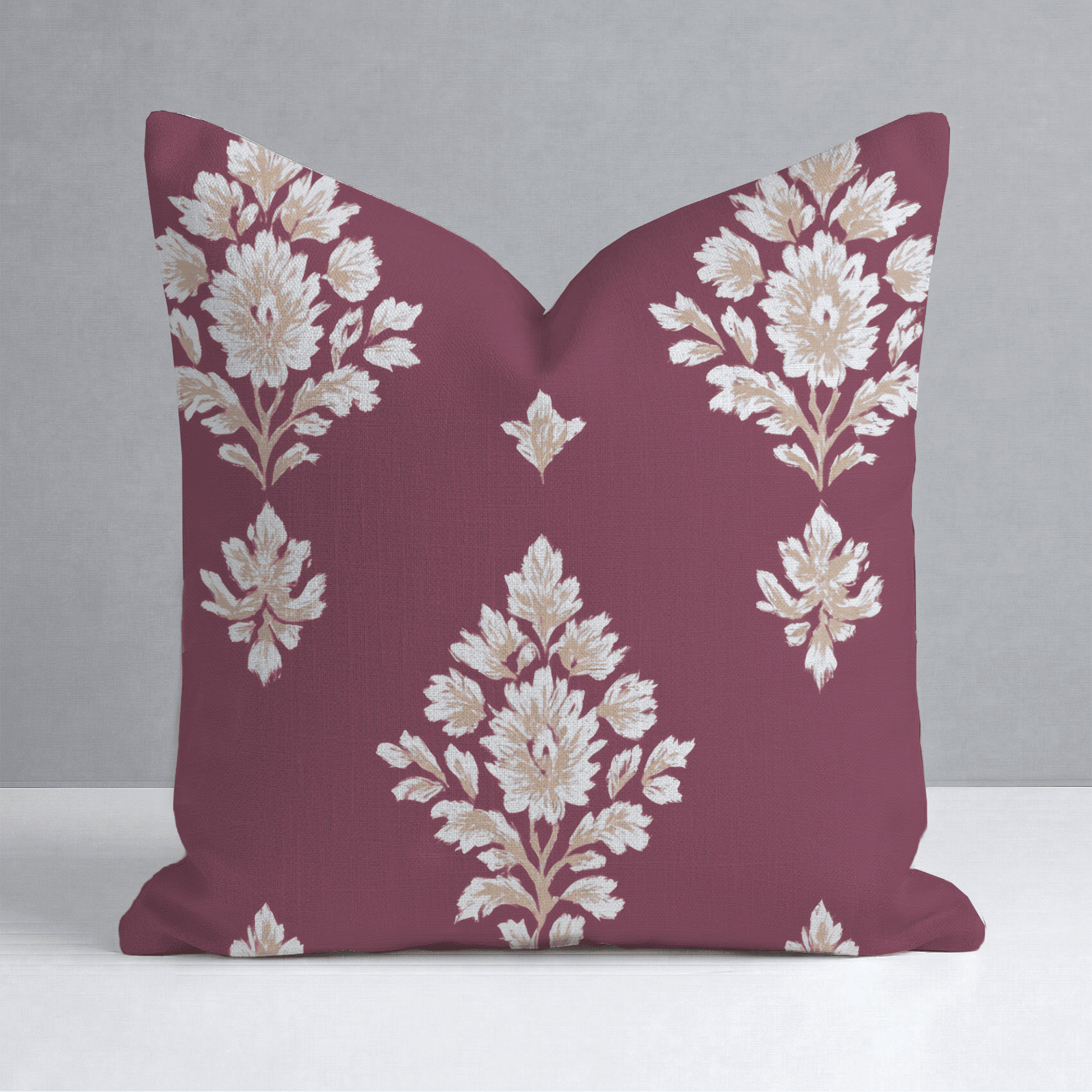 Crimson Crest Throw Pillow - Benton Lane Home - Lemon Park