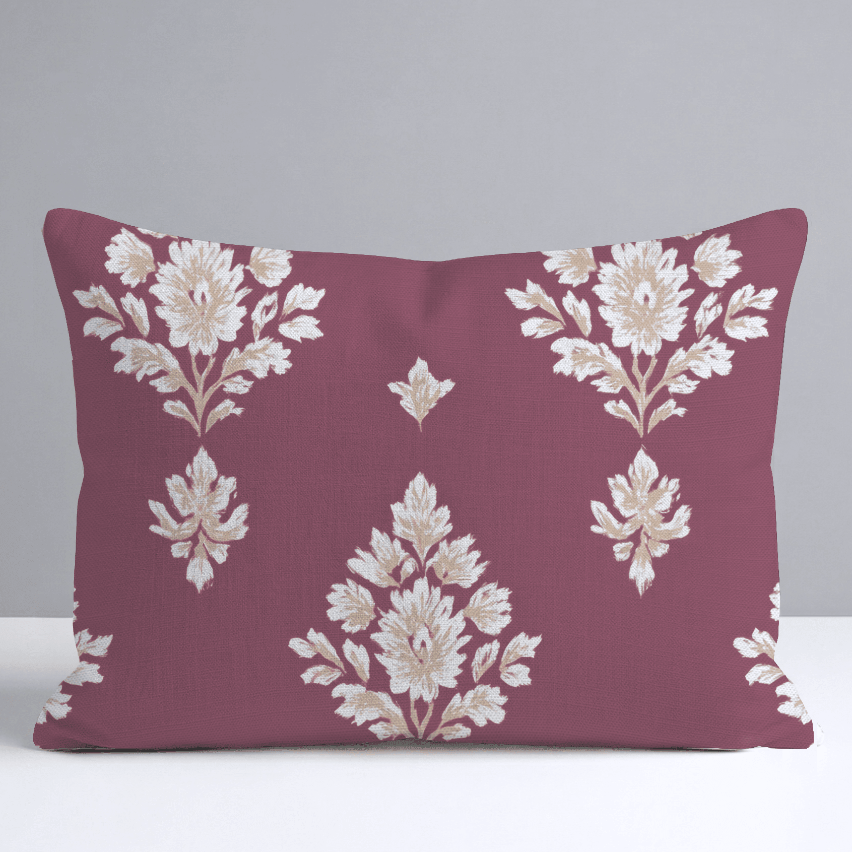 Crimson Crest Throw Pillow - Benton Lane Home - Lemon Park
