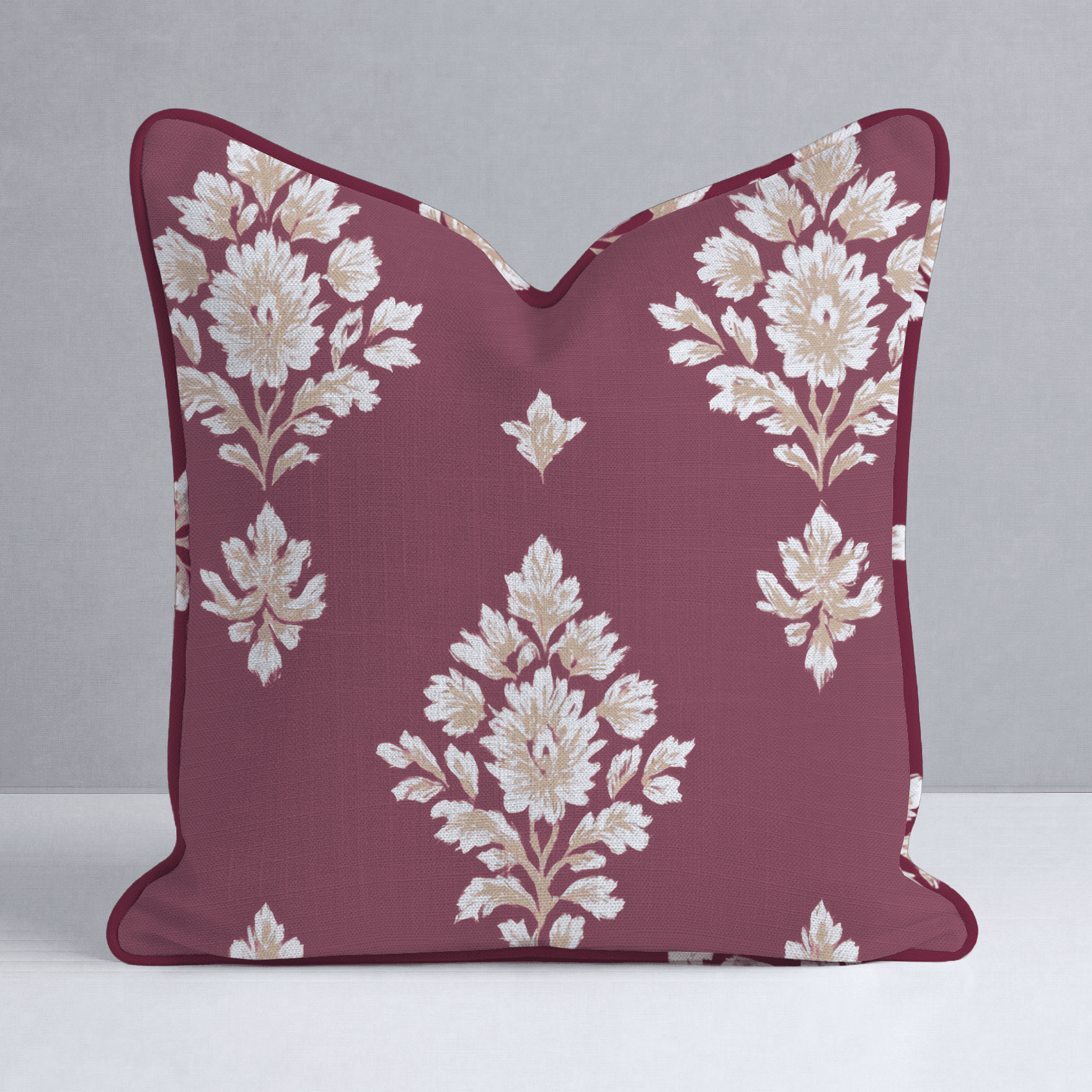 Crimson Crest Throw Pillow - Benton Lane Home - Lemon Park