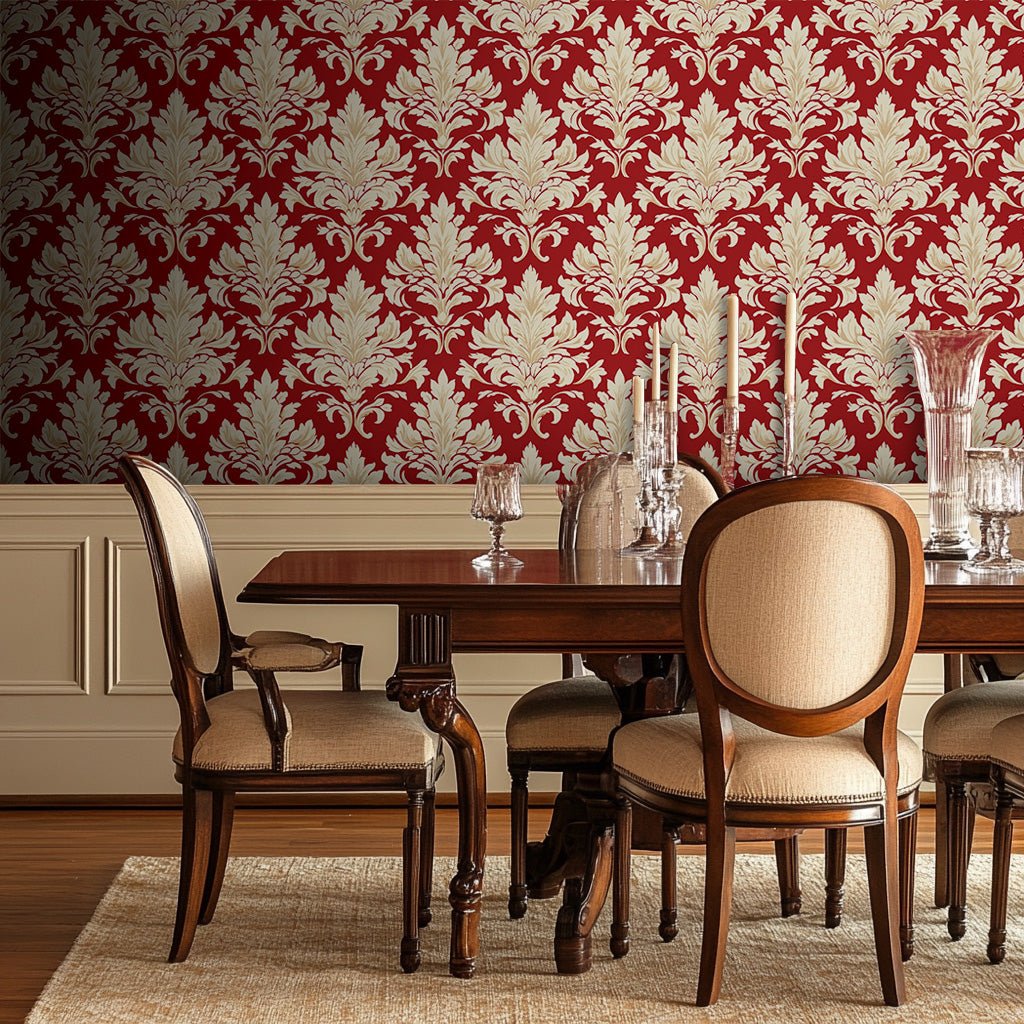 Crimson Elegance - Painted Paper