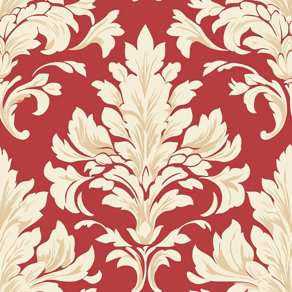 Crimson Elegance - Painted Paper