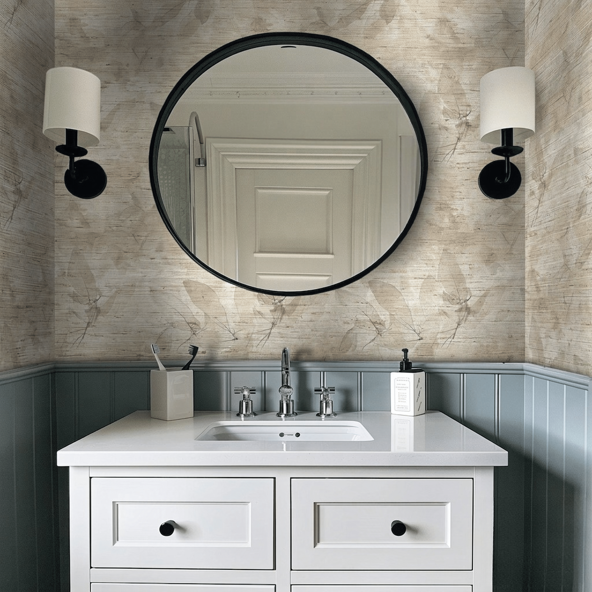 Cru Faux Grasscloth Wallpaper - Benton Lane Home - Painted Paper