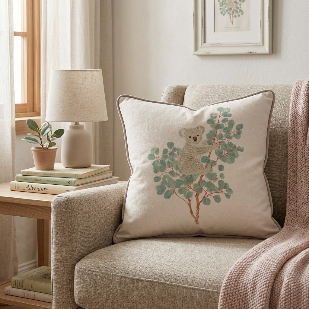 Cute Koala Throw Pillow - Benton Lane Home - Hillcroft Home
