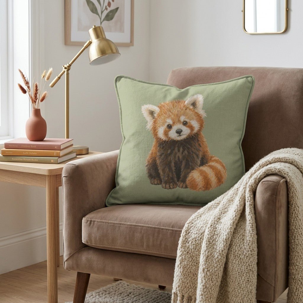 Cute Red Panda Throw Pillow - Benton Lane Home - Hillcroft Home