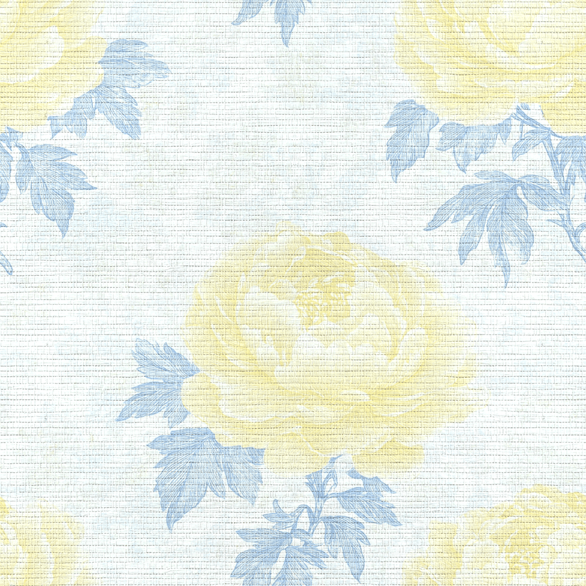 Daisy Rae Faux Grasscloth Wallpaper - Lemon Park