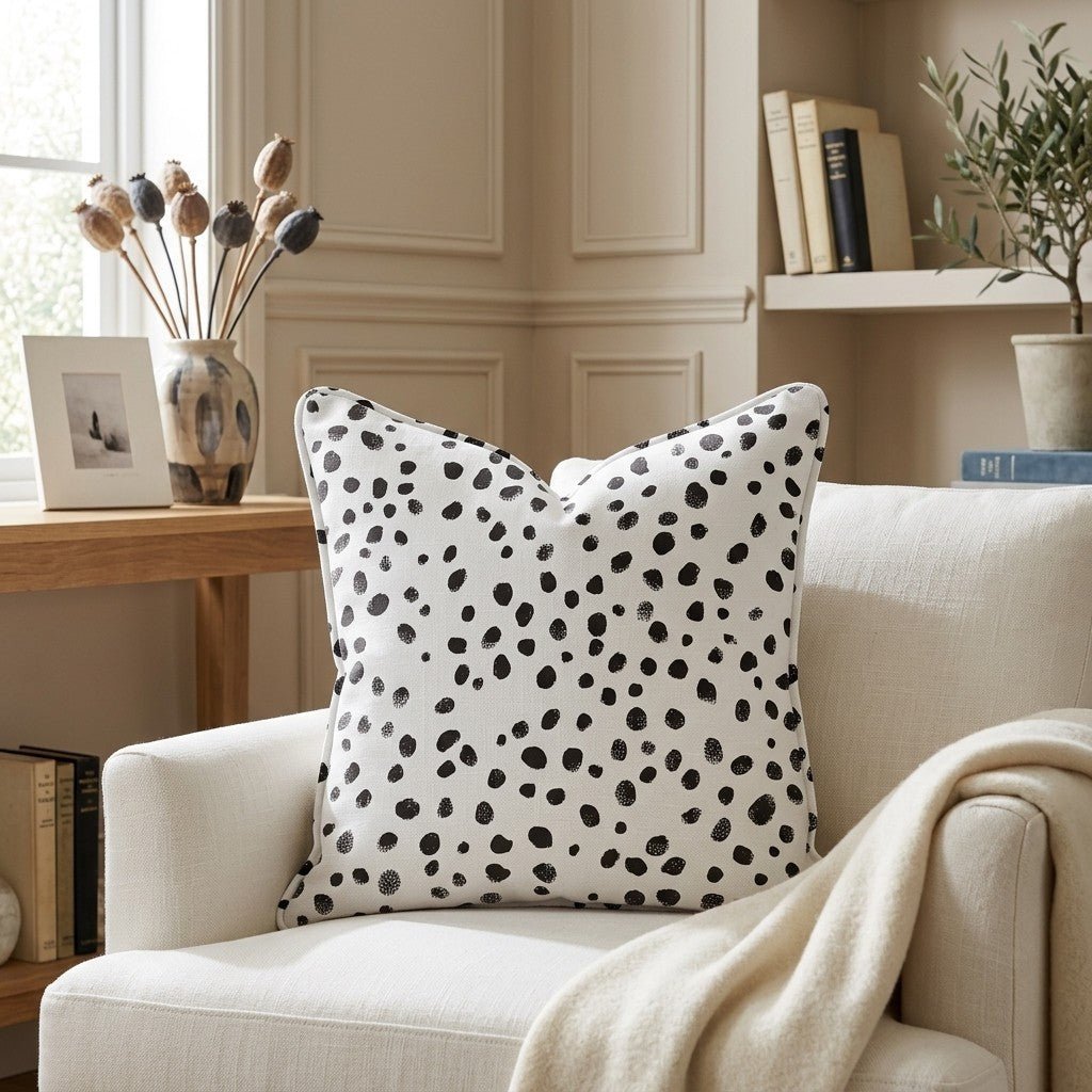 Dalmatian Dots Throw Pillow - Benton Lane Home - Lemon Park