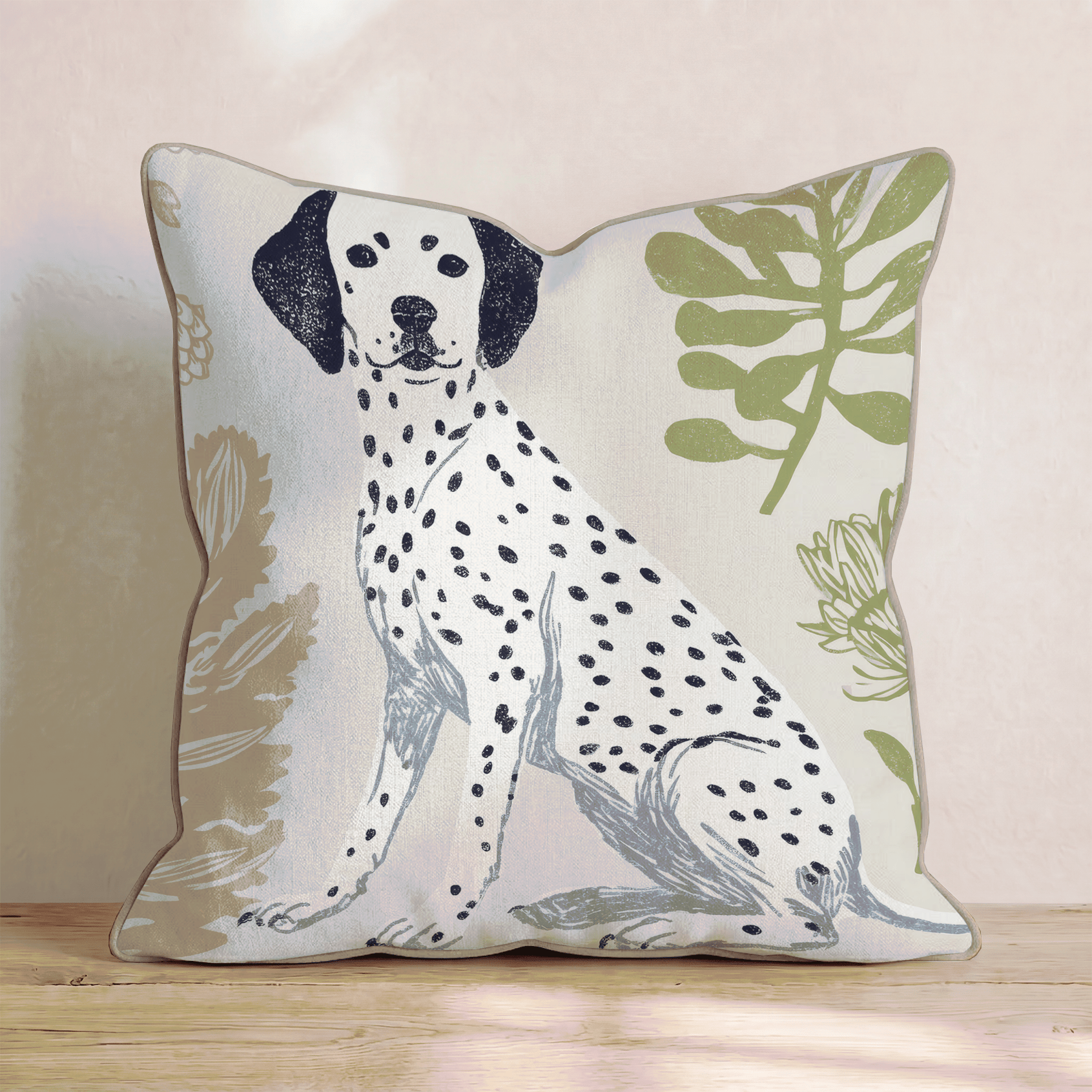 Dalmation Garden Throw Pillow - Benton Lane Home - Hillcroft Home