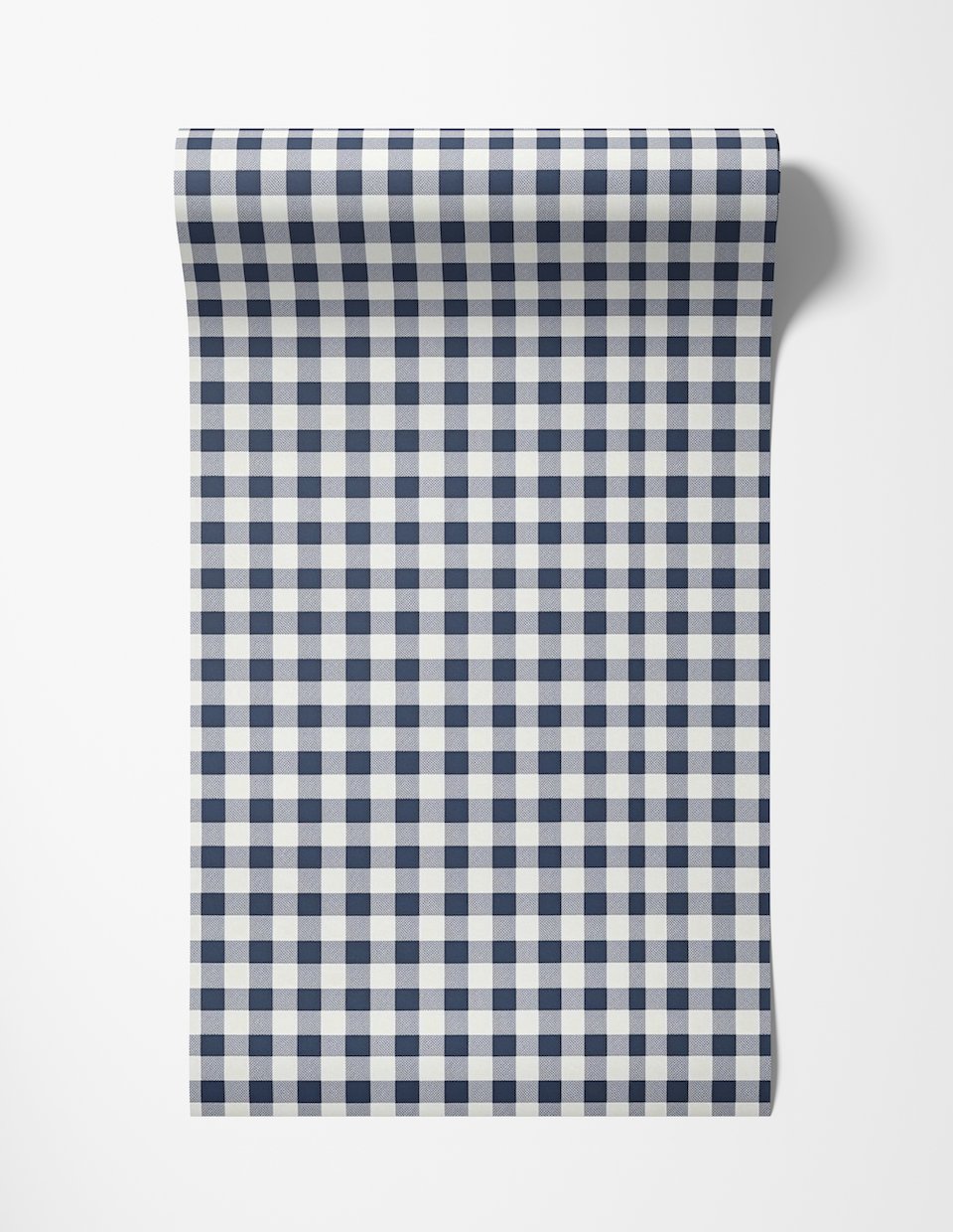 Dark Blue Vintage Gingham Wallpaper - Benton Lane Home - Painted Paper