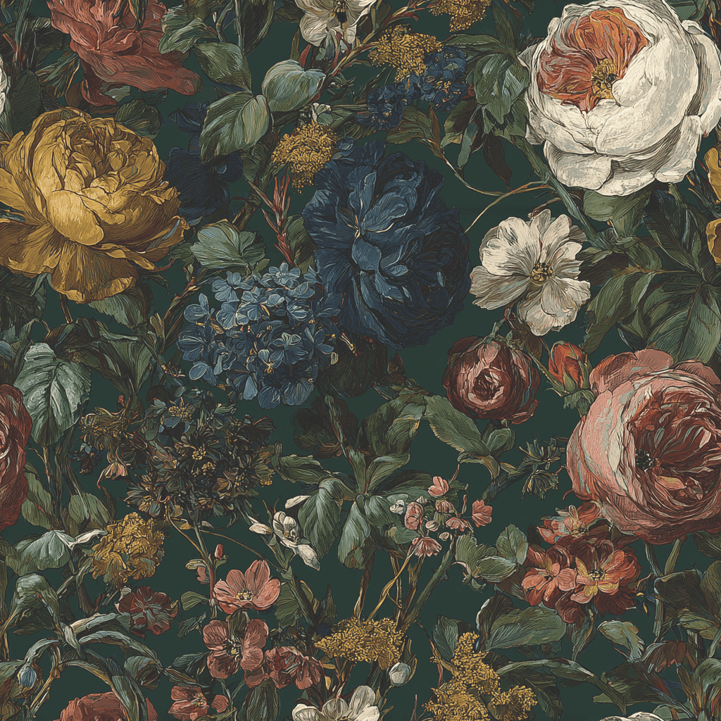 Darkened Peony Wallpaper - Painted Paper