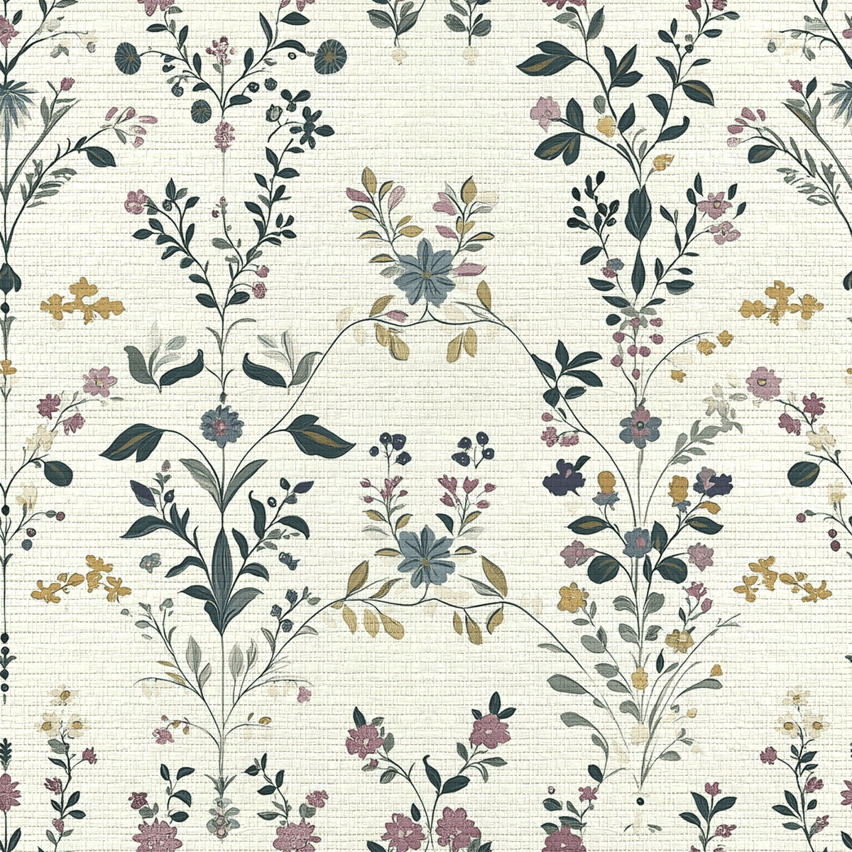 Dear Abigail Faux Grasscloth Wallpaper - Lemon Park