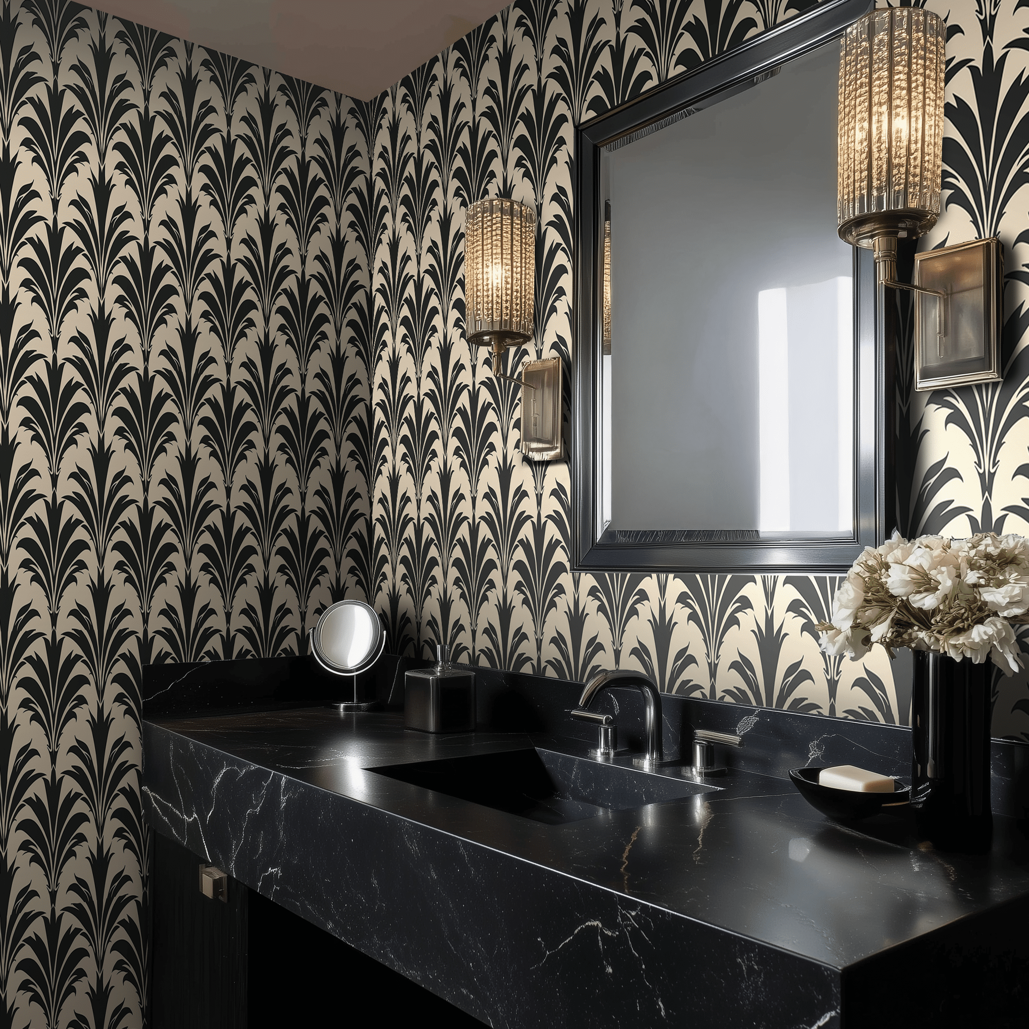 Deco Plume Wallpaper - Benton Lane Home - Benton Lane