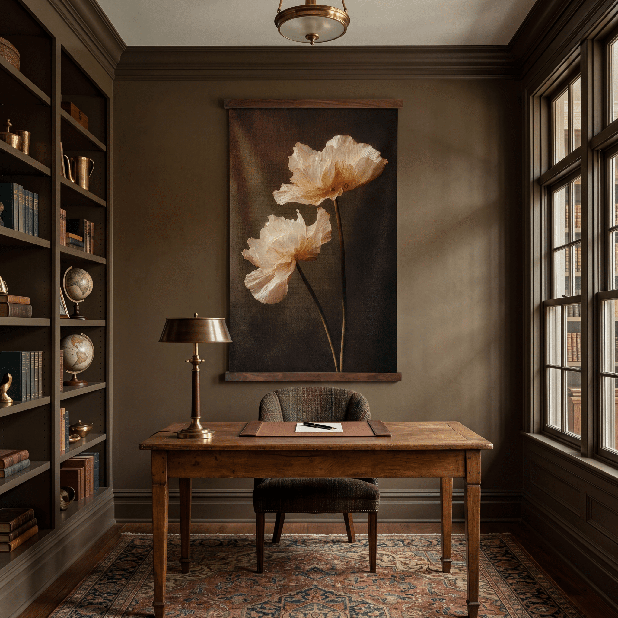 Delicate Poppies - Tapestry - Benton Lane Home - Painted Paper