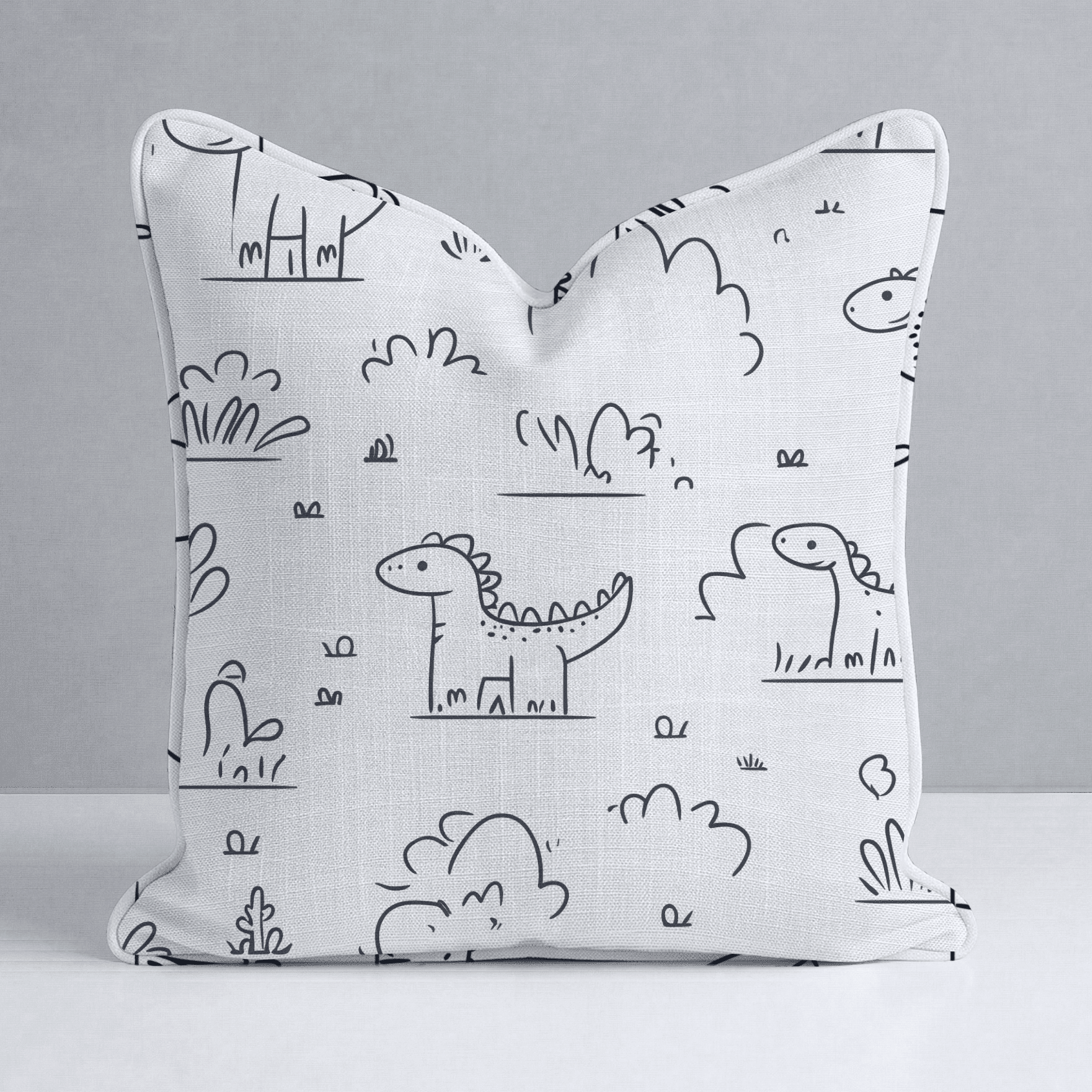 Dino Doodle Throw Pillow - Benton Lane Home - Lemon Park