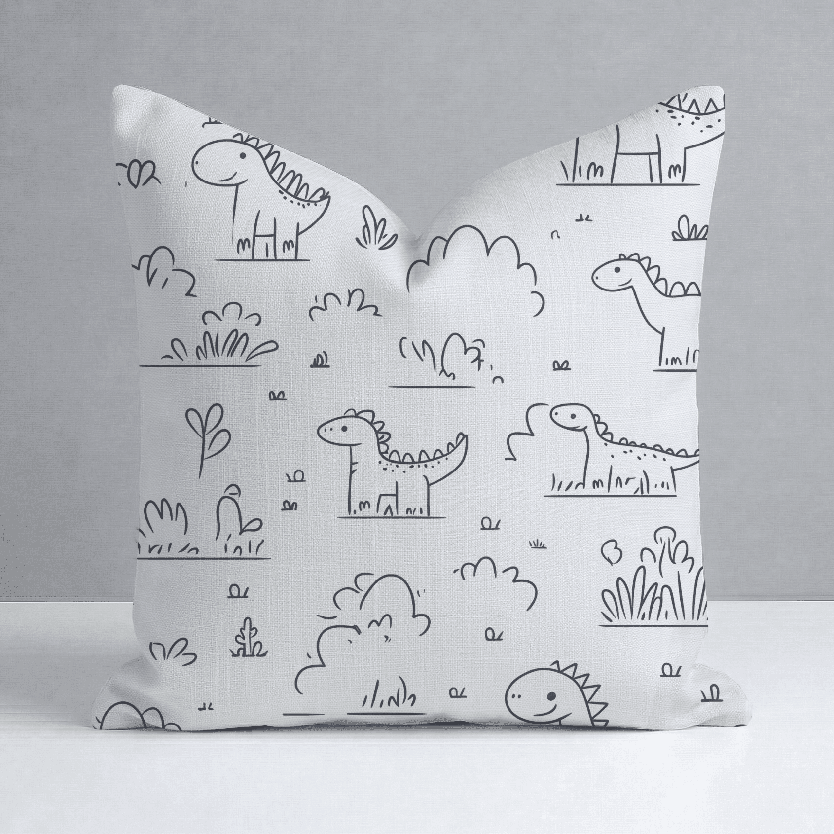 Dino Doodle Throw Pillow - Benton Lane Home - Lemon Park