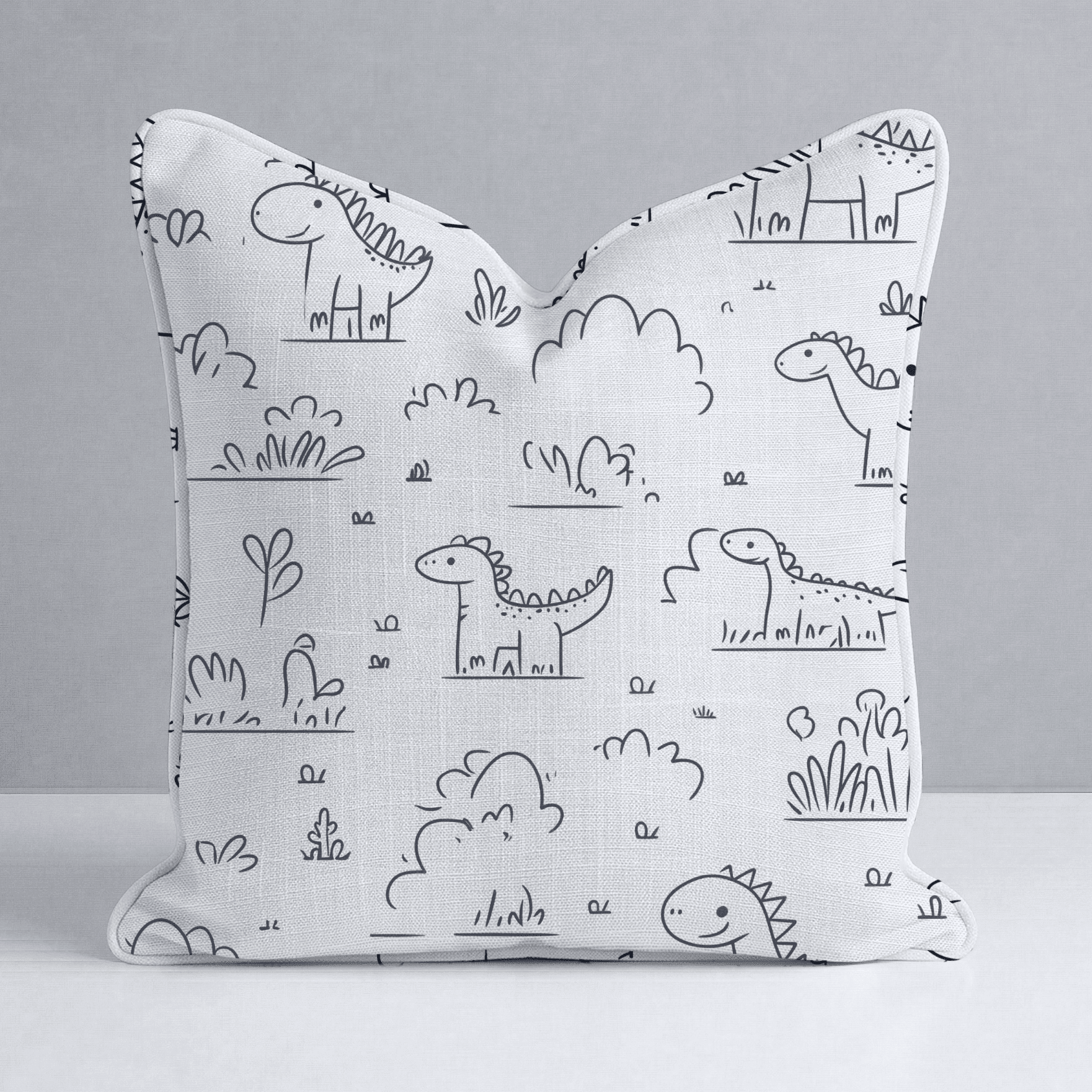 Dino Doodle Throw Pillow - Benton Lane Home - Lemon Park