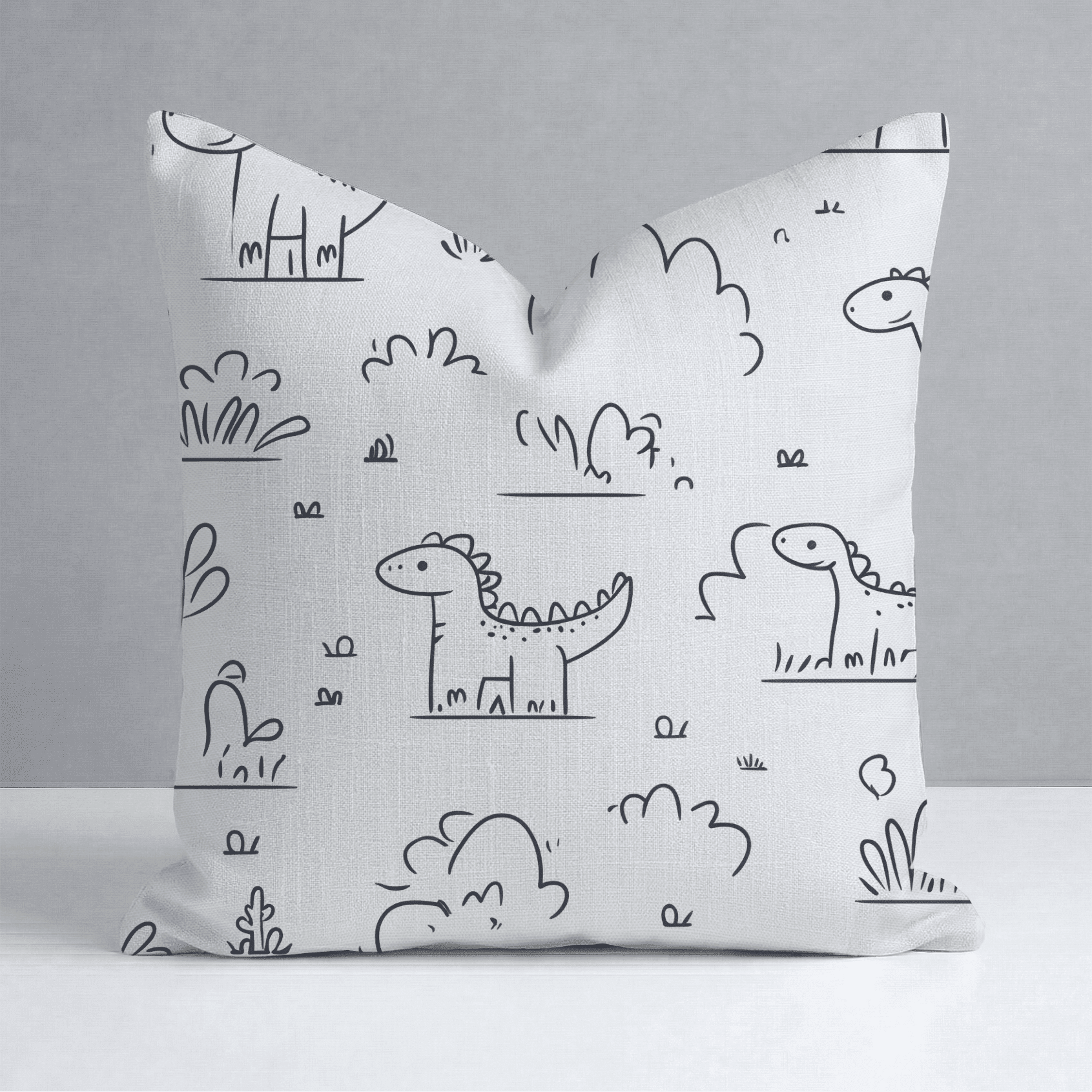 Dino Doodle Throw Pillow - Benton Lane Home - Lemon Park