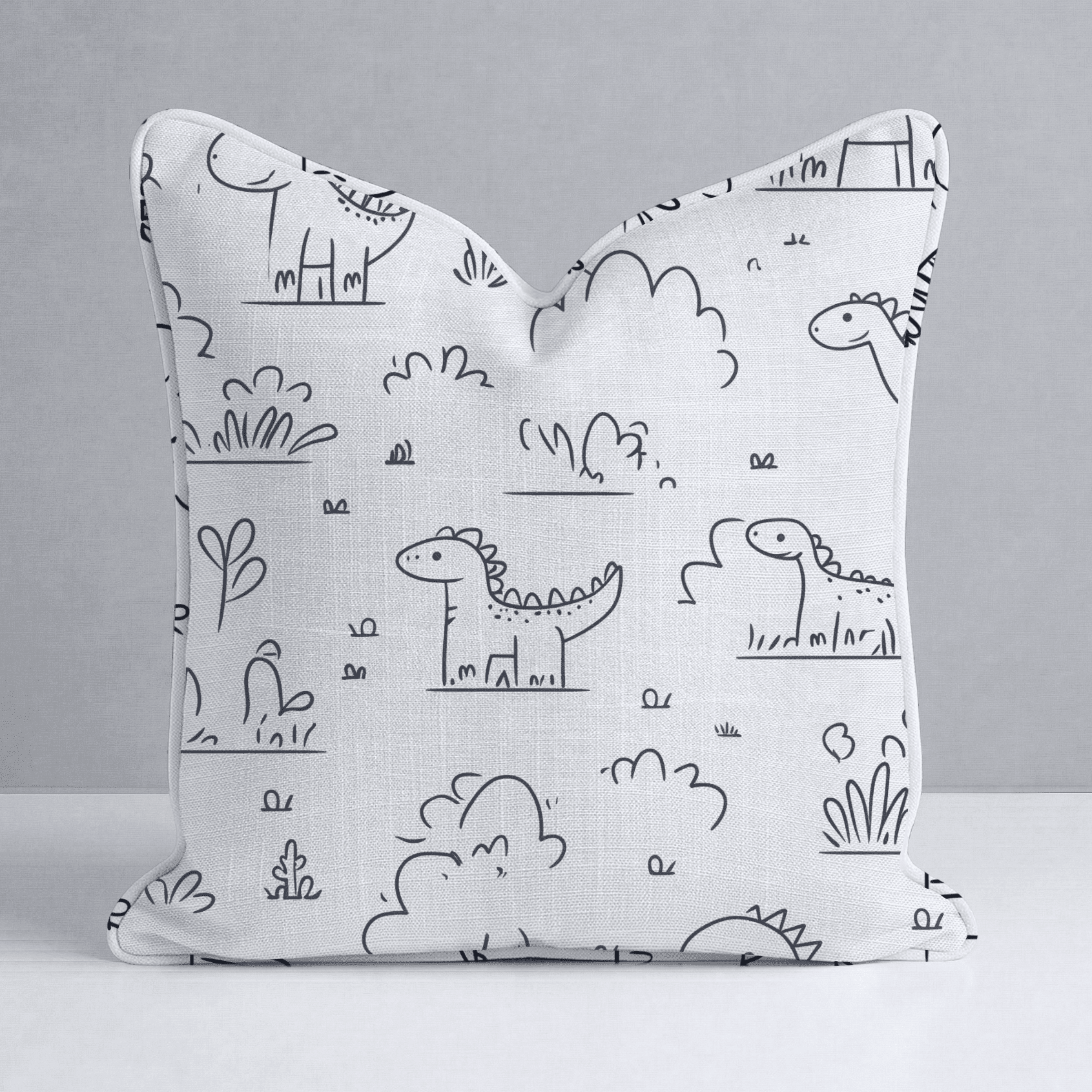 Dino Doodle Throw Pillow - Benton Lane Home - Lemon Park