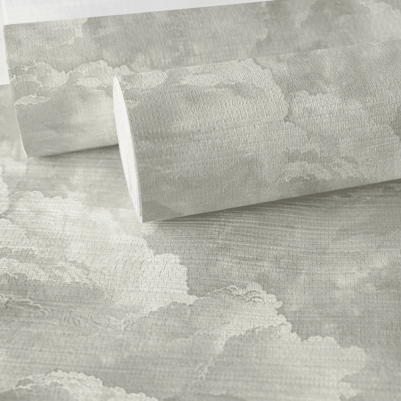 Dior Clouds Faux Grasscloth Wallpaper - Painted Paper