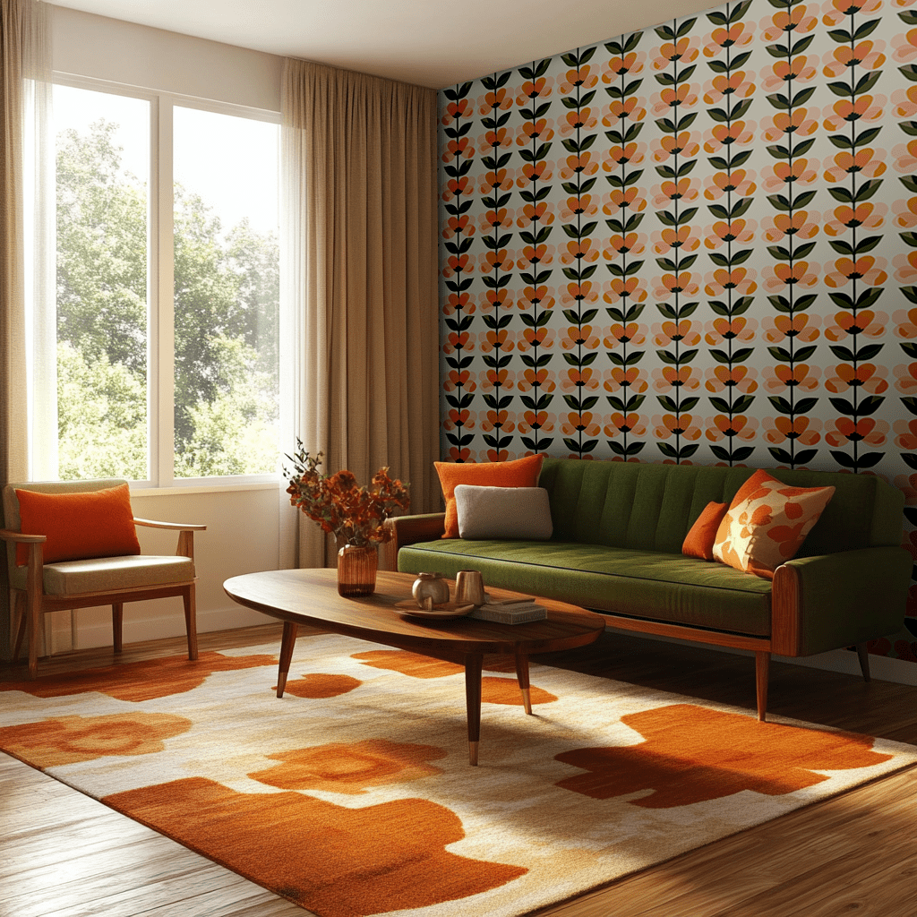 Disco Daisy Wallpaper - Benton Lane Home - Painted Paper