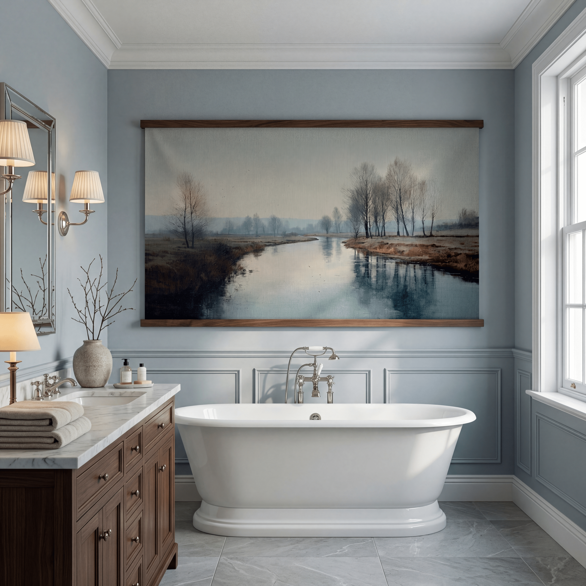 Distant Current - Tapestry - Benton Lane Home - Painted Paper
