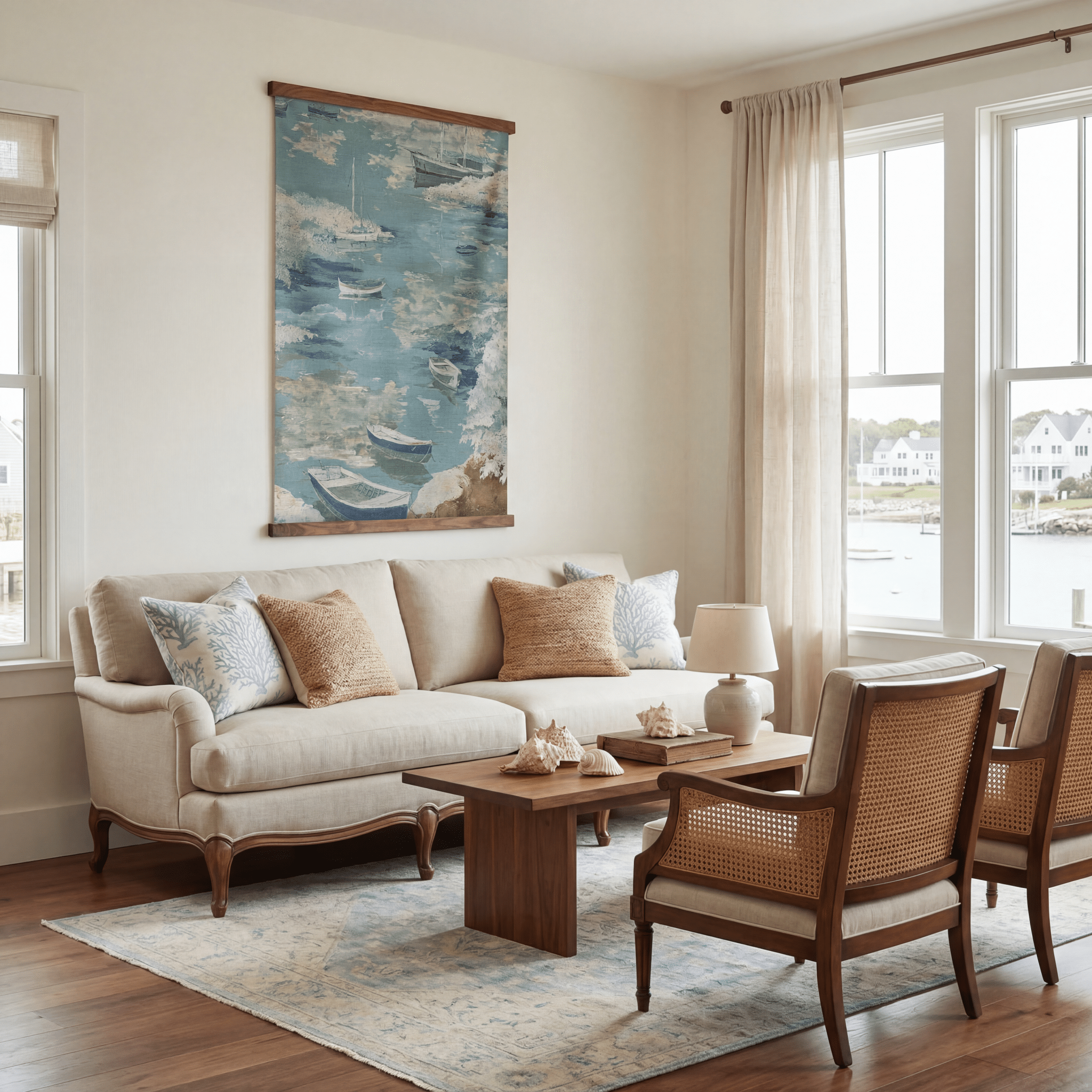 Dockside Dreams (Blue) - Tapestry - Benton Lane Home - Lemon Park