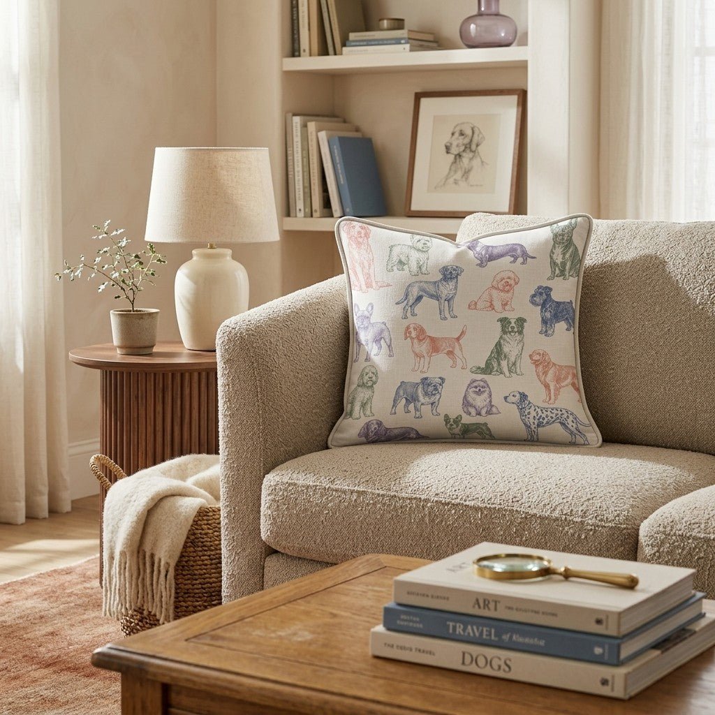 Dog Party Throw Pillow - Hillcroft Home