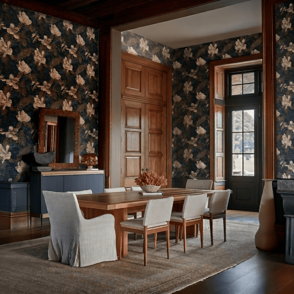 Dogwood Hollow Faux Grasscloth Wallpaper - Benton Lane Home - Painted Paper