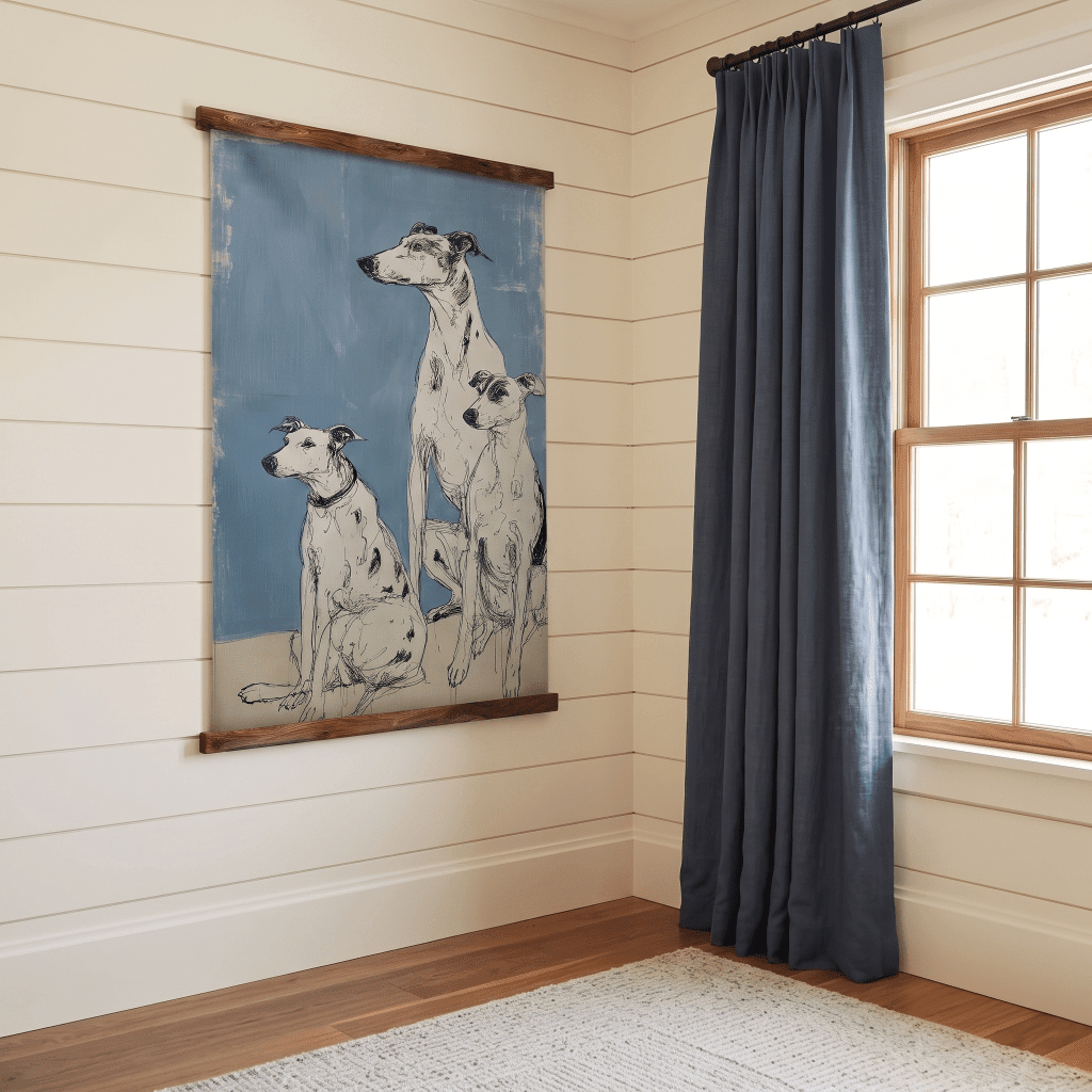 Doodled Dogs - Tapestry - Benton Lane Home - Painted Paper