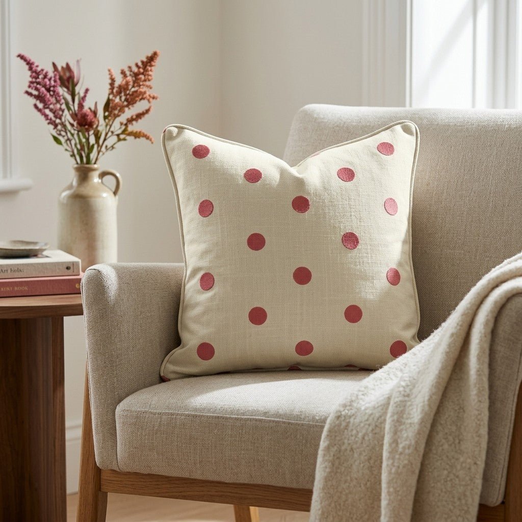 Dot of Blush Throw Pillow - Benton Lane Home - Lemon Park
