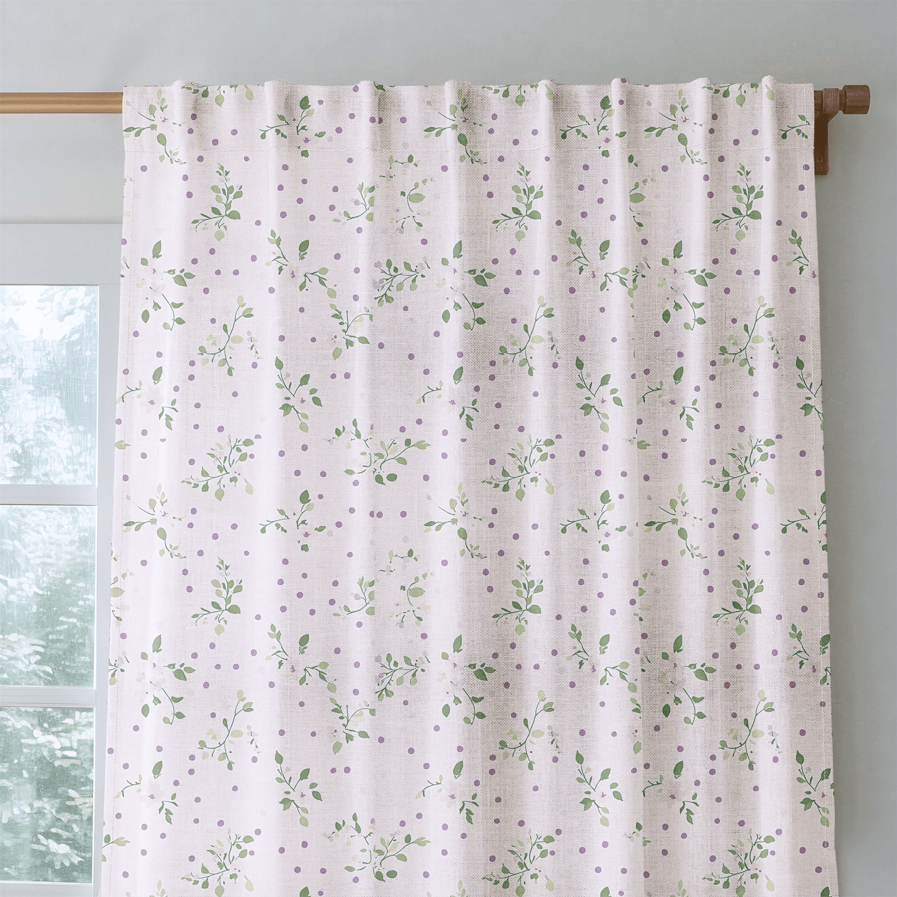 Dotted Garden - Drapery - Benton Lane Home - Lemon Park