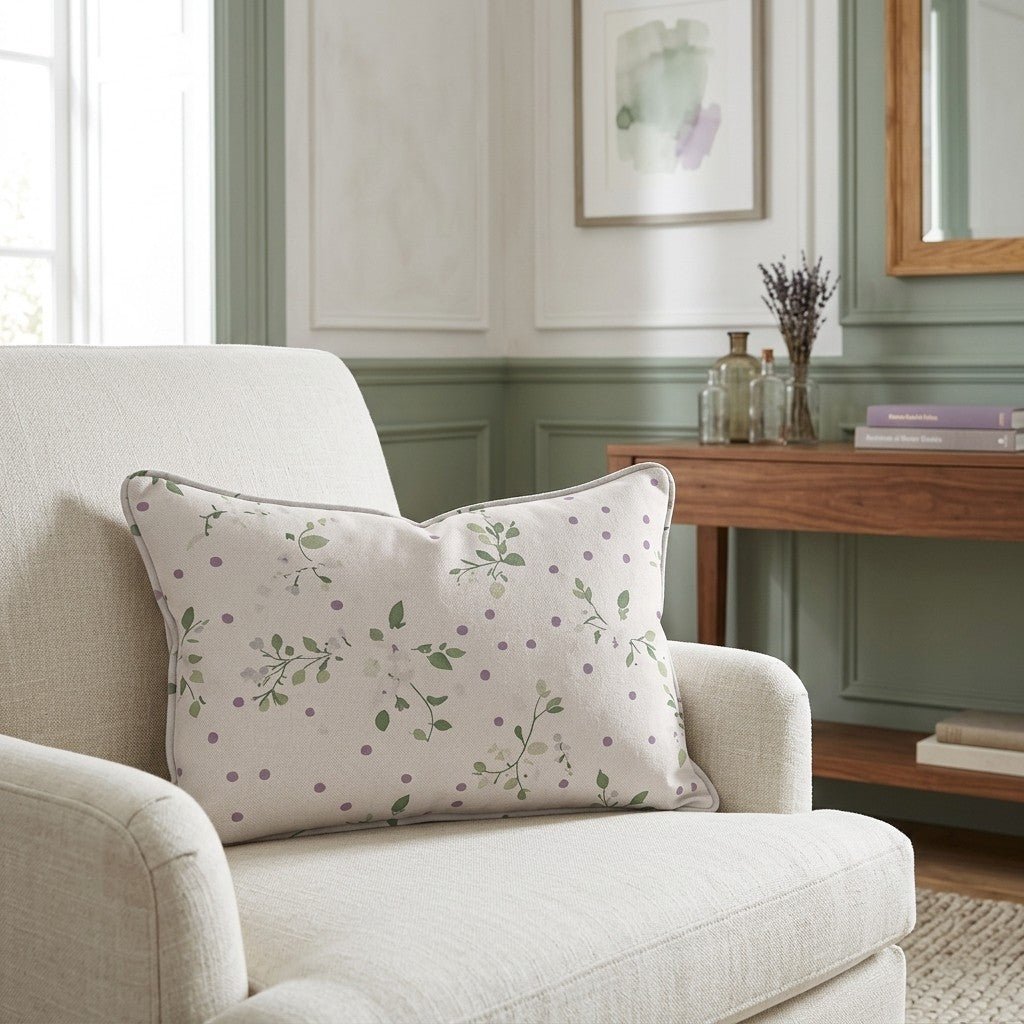 Dotted Garden Throw Pillow - Benton Lane Home - Lemon Park