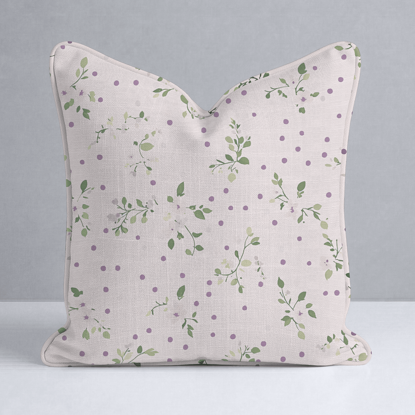 Dotted Garden Throw Pillow - Lemon Park