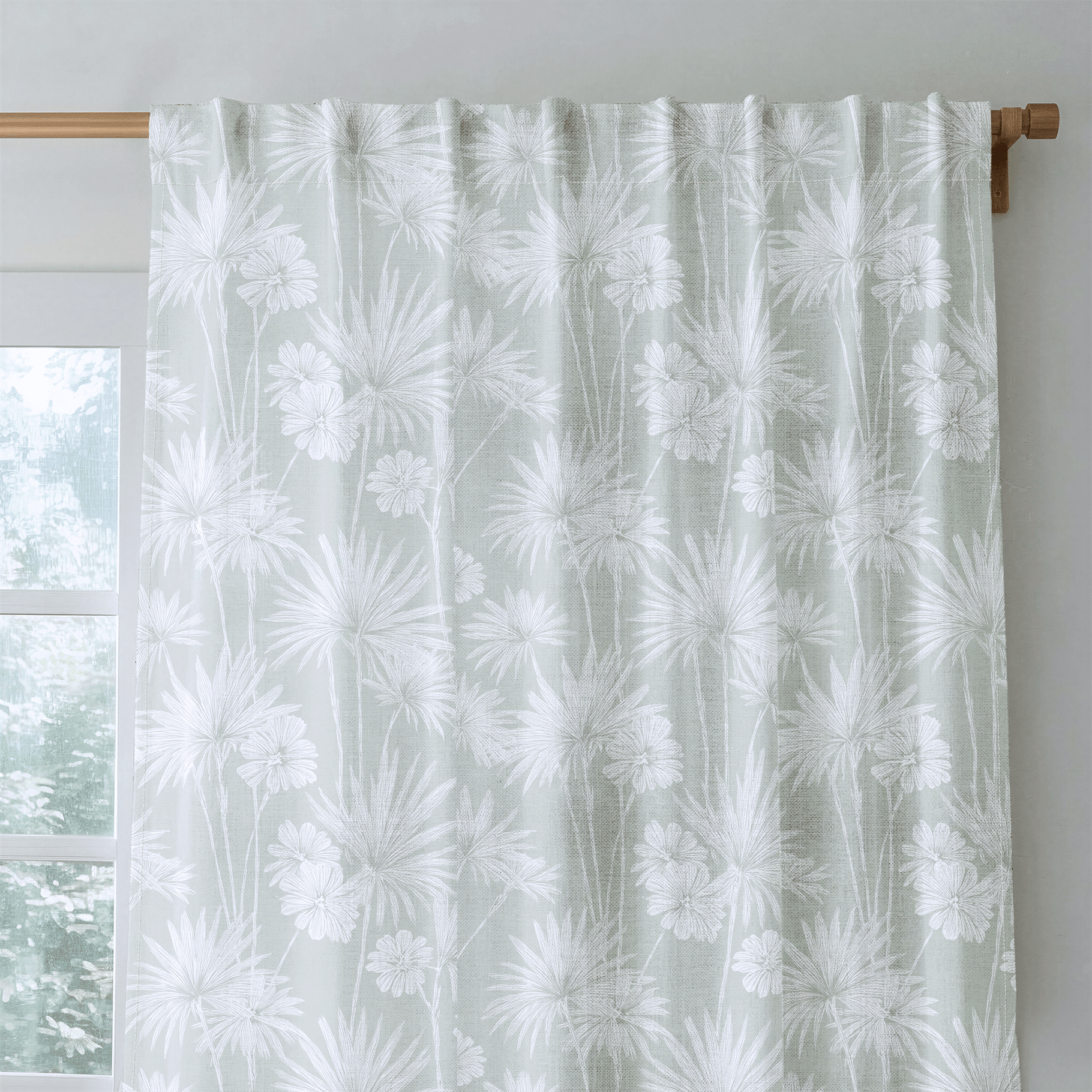Drawn Palm - Drapery - Benton Lane Home - Lemon Park